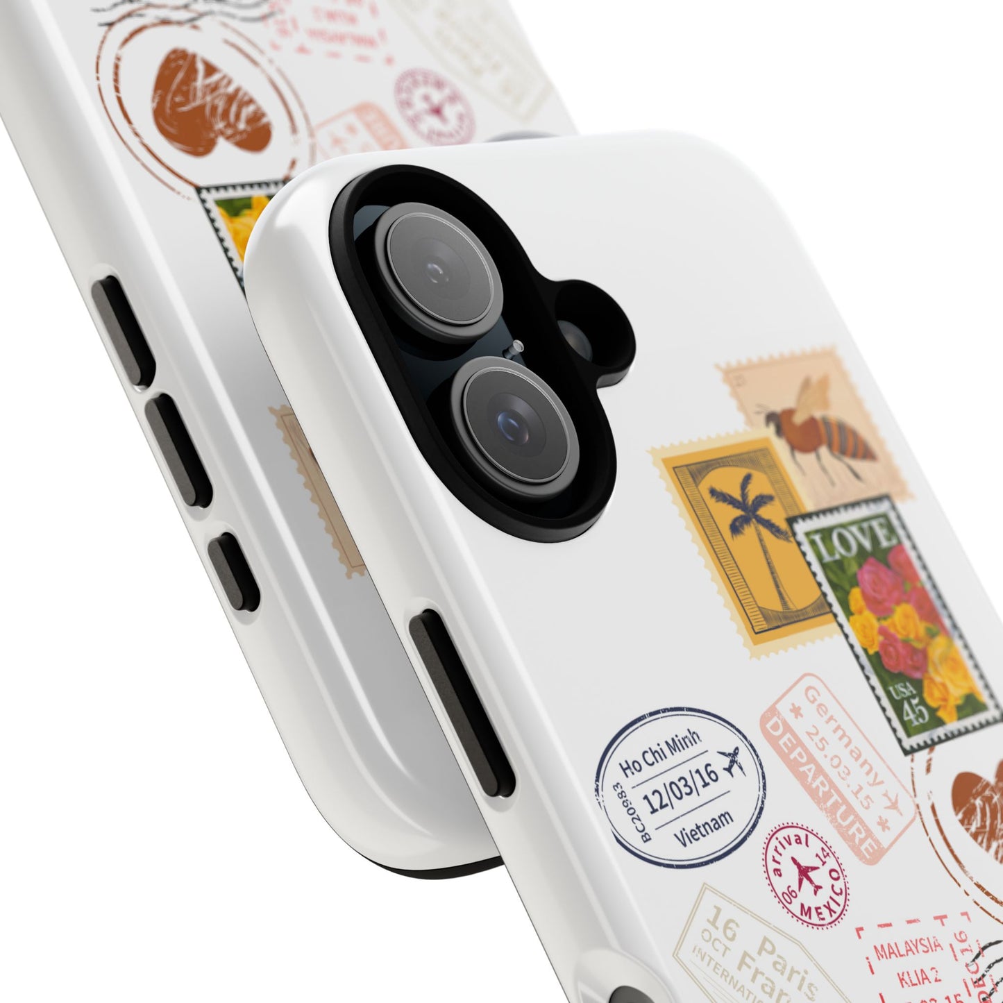 Love Letter Stamps White iPhone Case