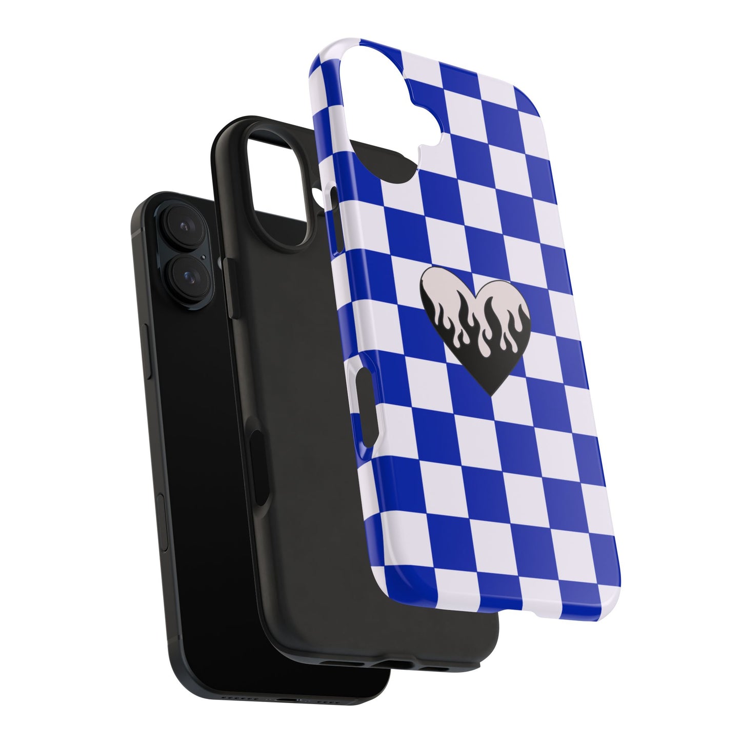 Blue Chessboard iPhone Case