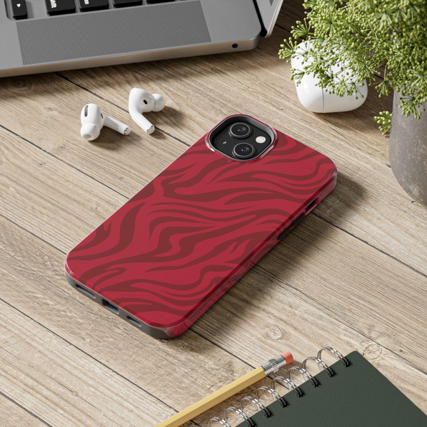 Coque iPhone rouge feu