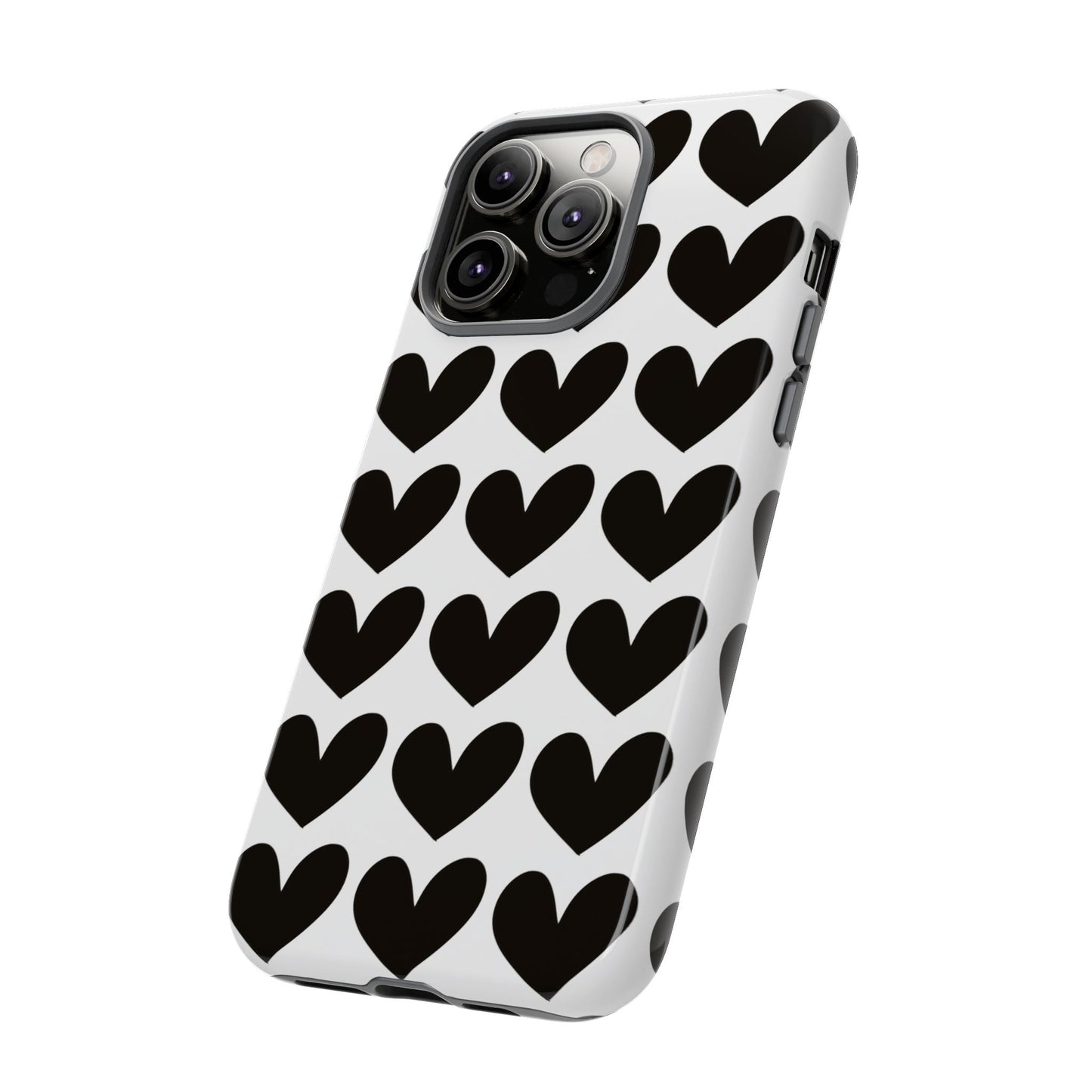 Black Hearts iPhone Case