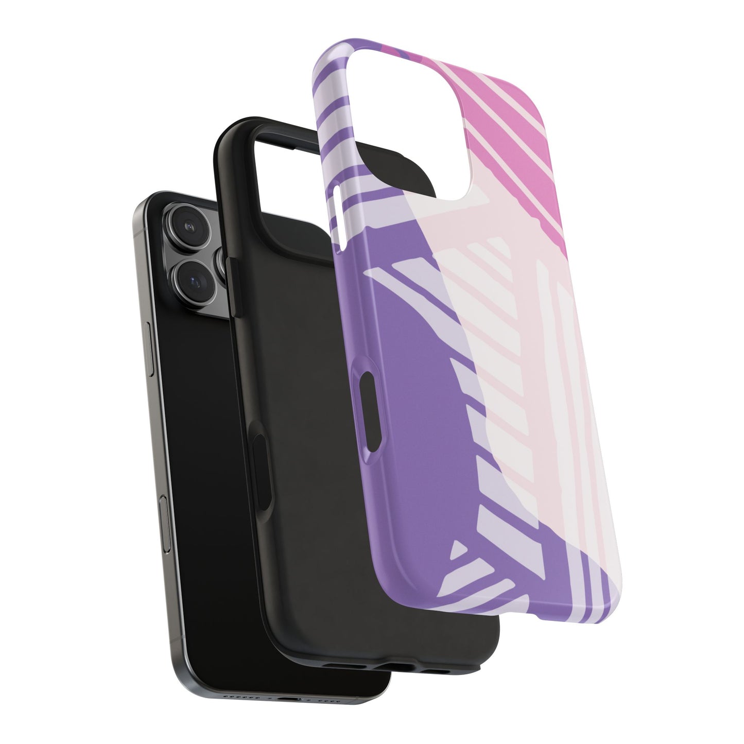 Coque iPhone violette et rose