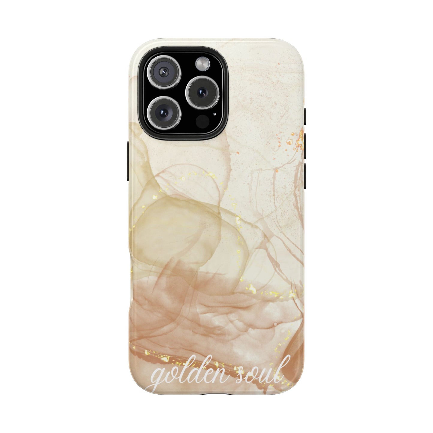 Funda para iPhone con diseño de alma dorada
