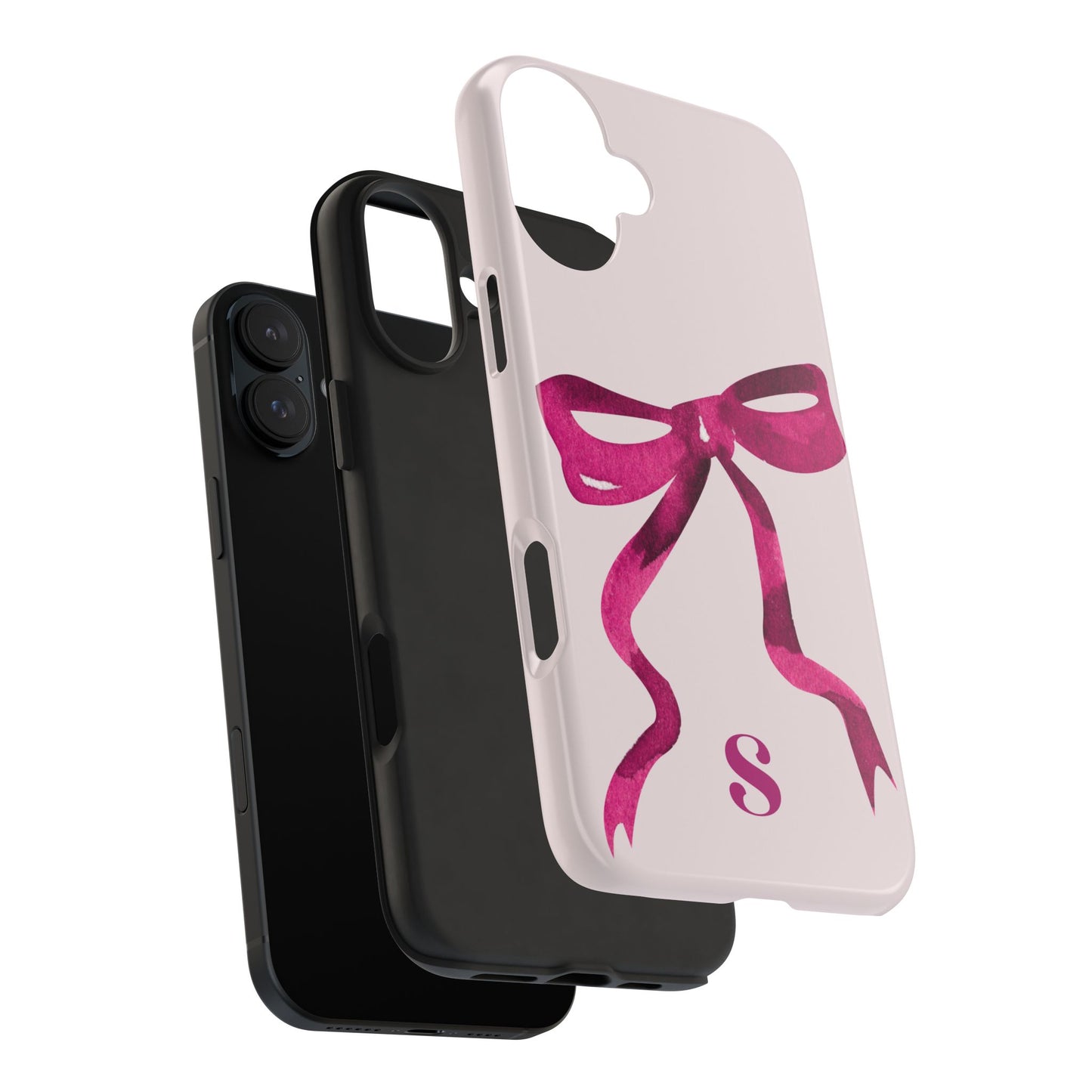 Pink Bow "S" iPhone Case