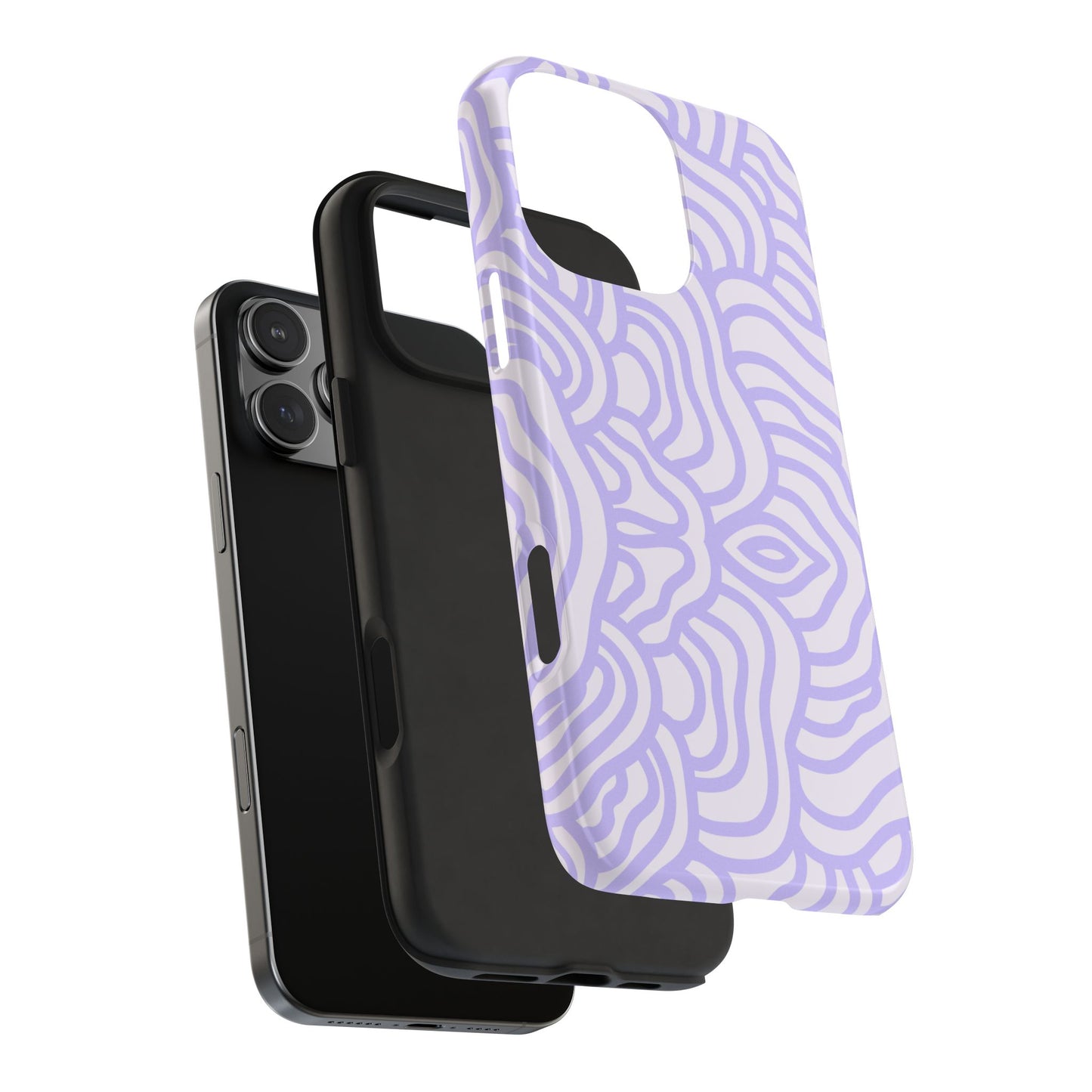 Purple Lines iPhone Case