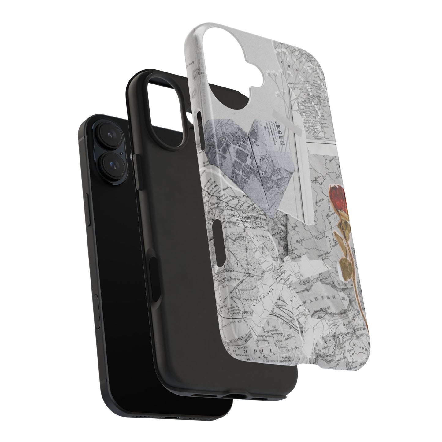 Coque iPhone Paper Rose