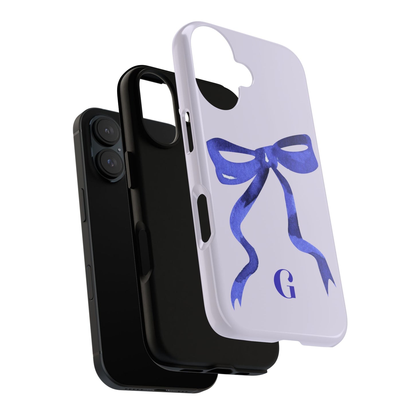 Blue Bow "G" iPhone Case