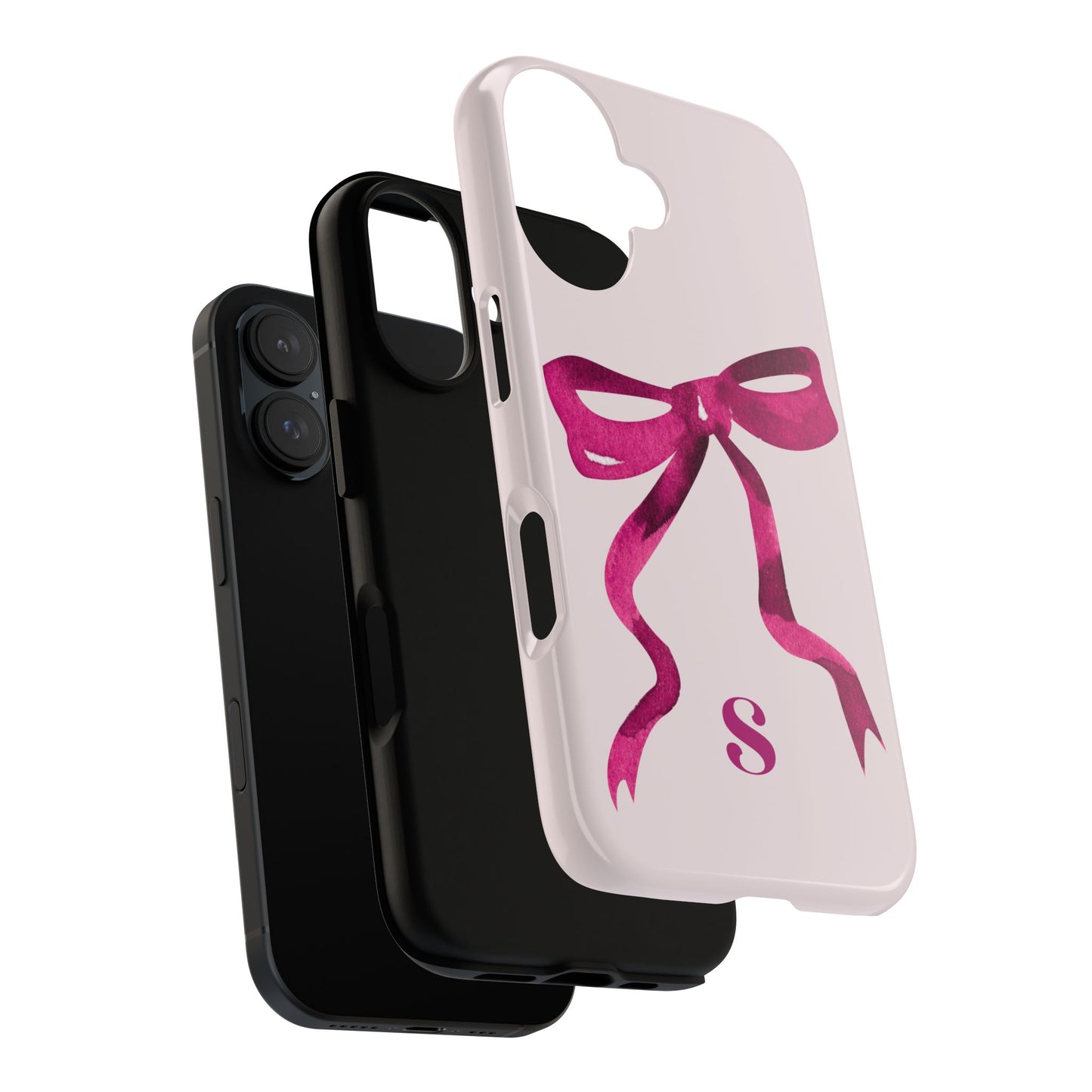 Pink Bow "S" iPhone Case