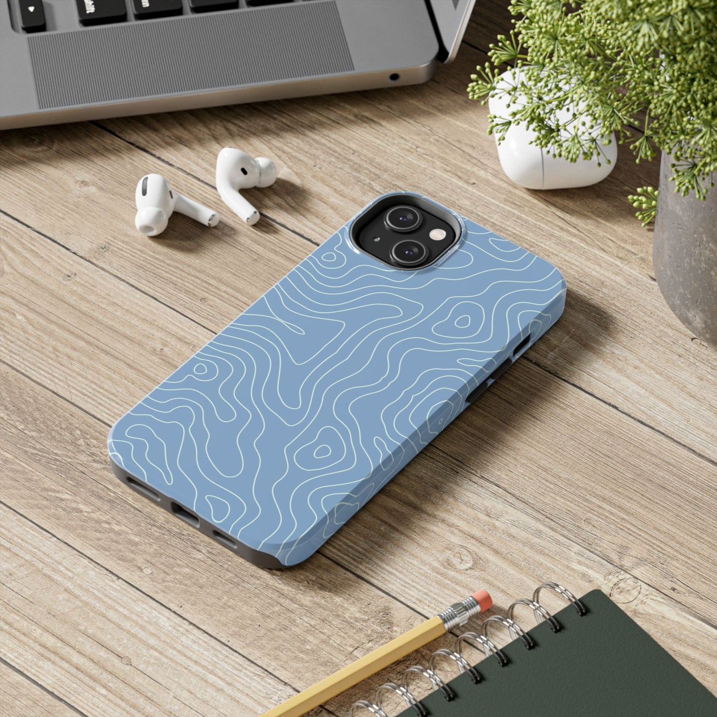 Blue Abstract iPhone Case