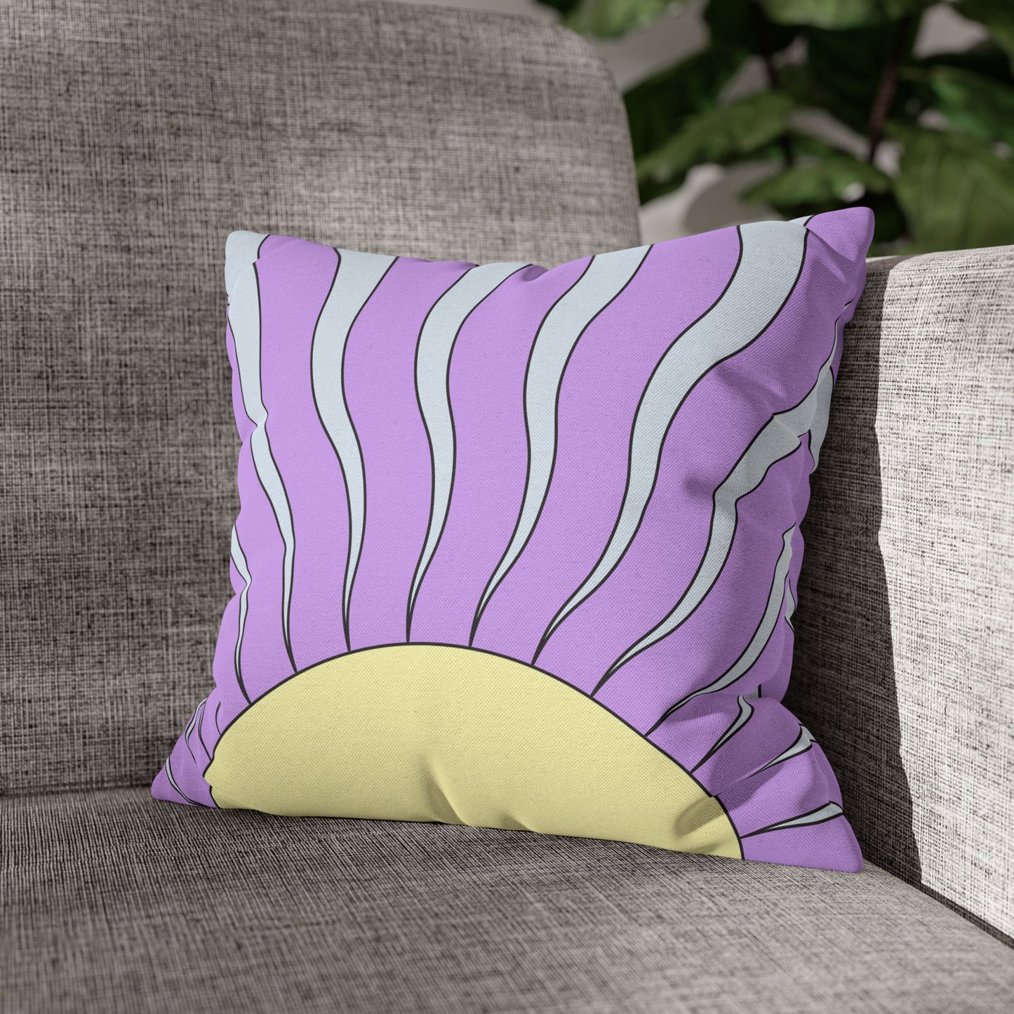 Purple Sun Decorative Pillow