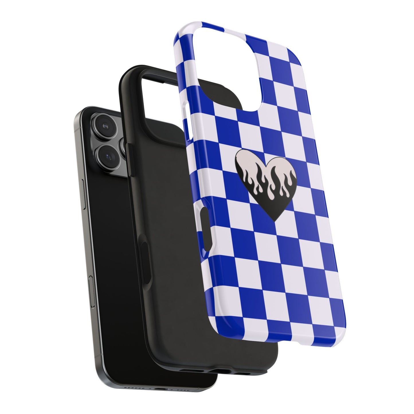 Blue Chessboard iPhone Case