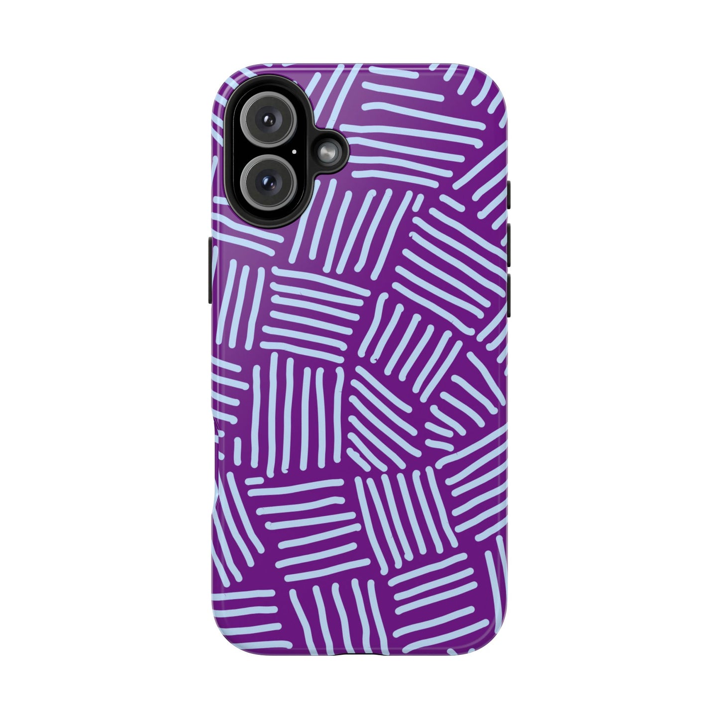 Funda para iPhone con rayas infinitas en color morado