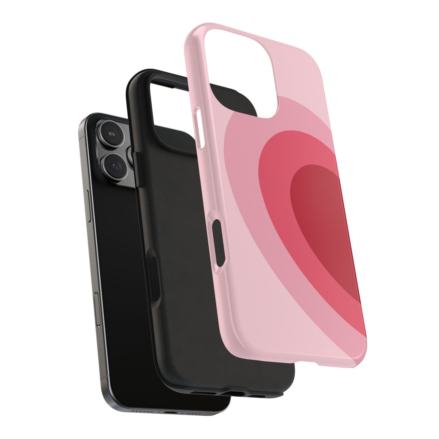 Half Heart Pink iPhone Case