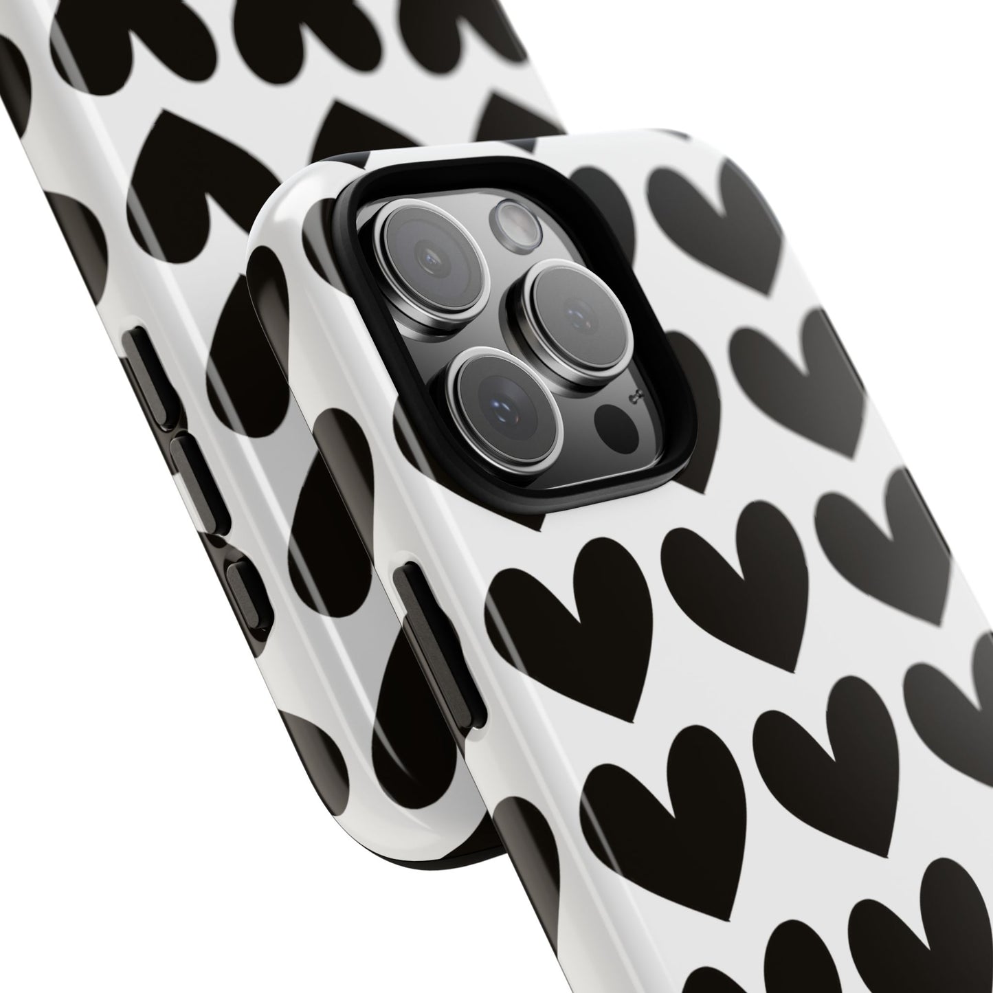 Black Hearts iPhone Case