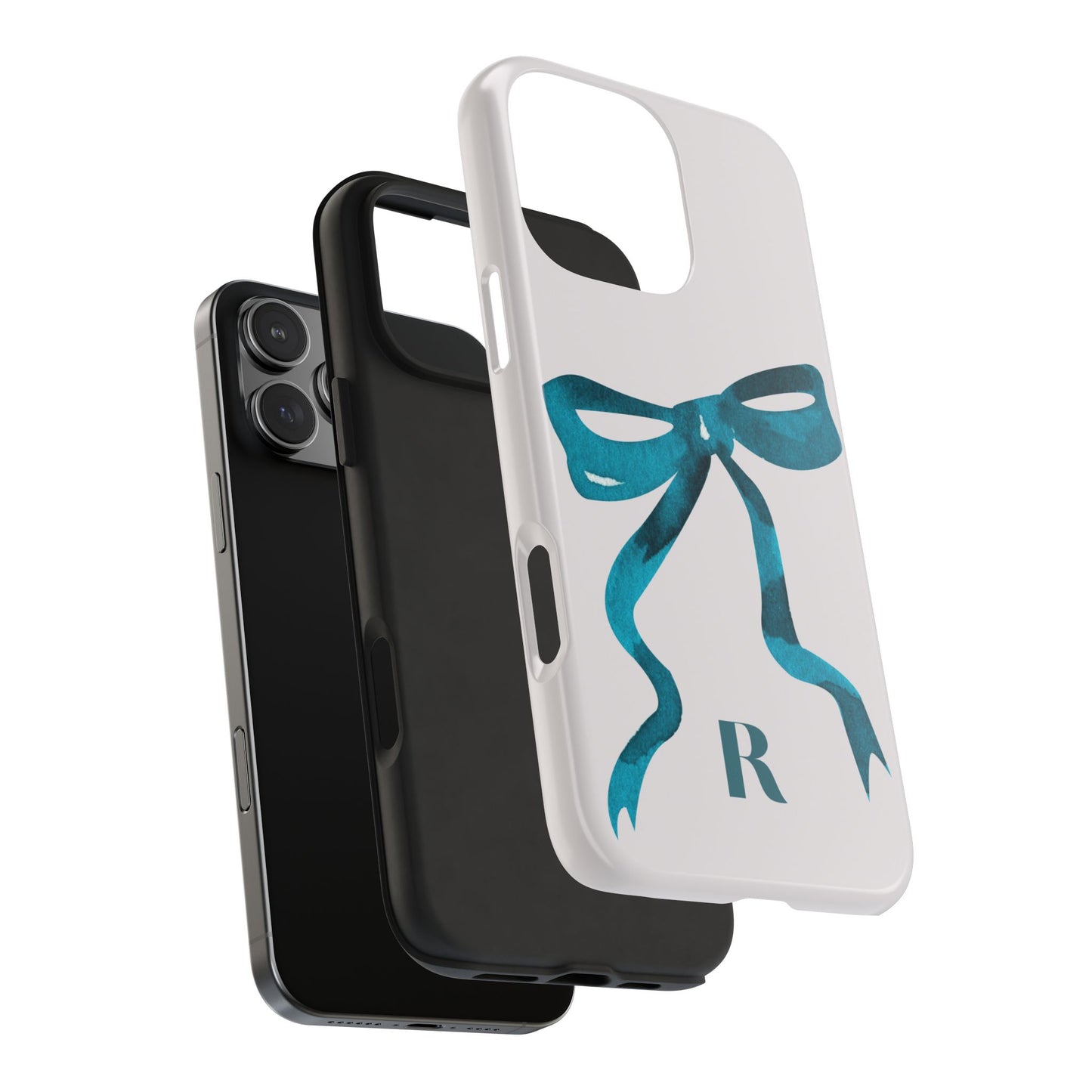 Blue Bow "R" iPhone Case