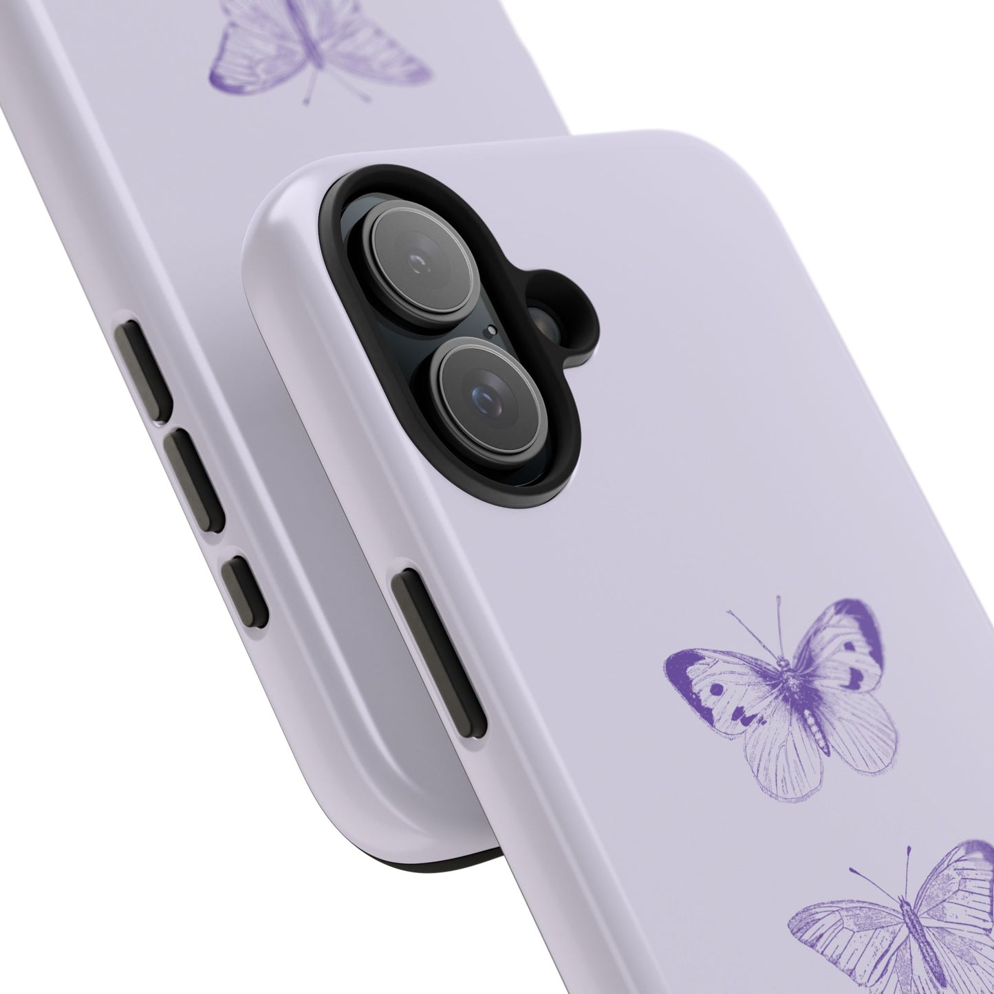 Funda para iPhone con diseño de mariposa morada