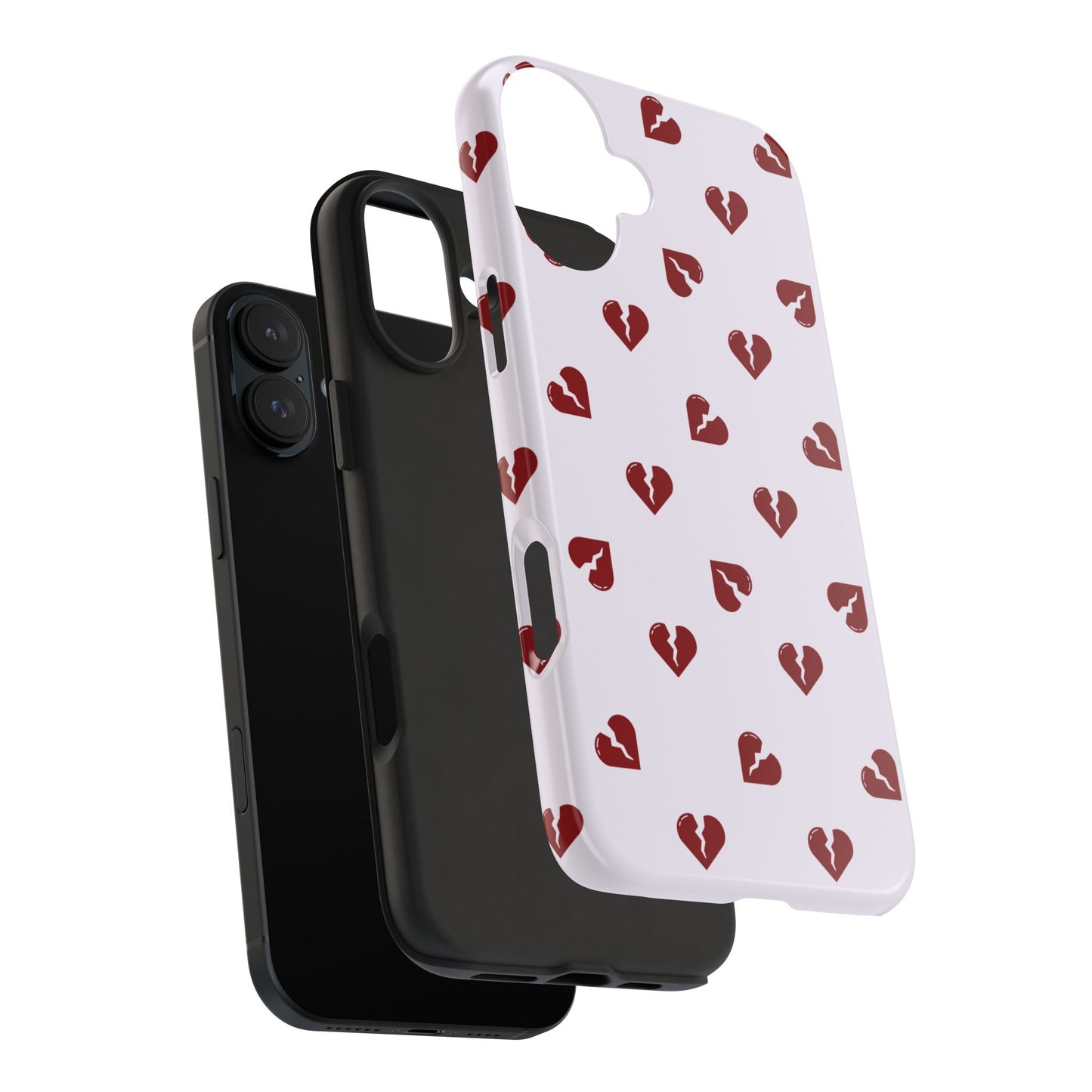 Funda para iPhone con corazones rotos