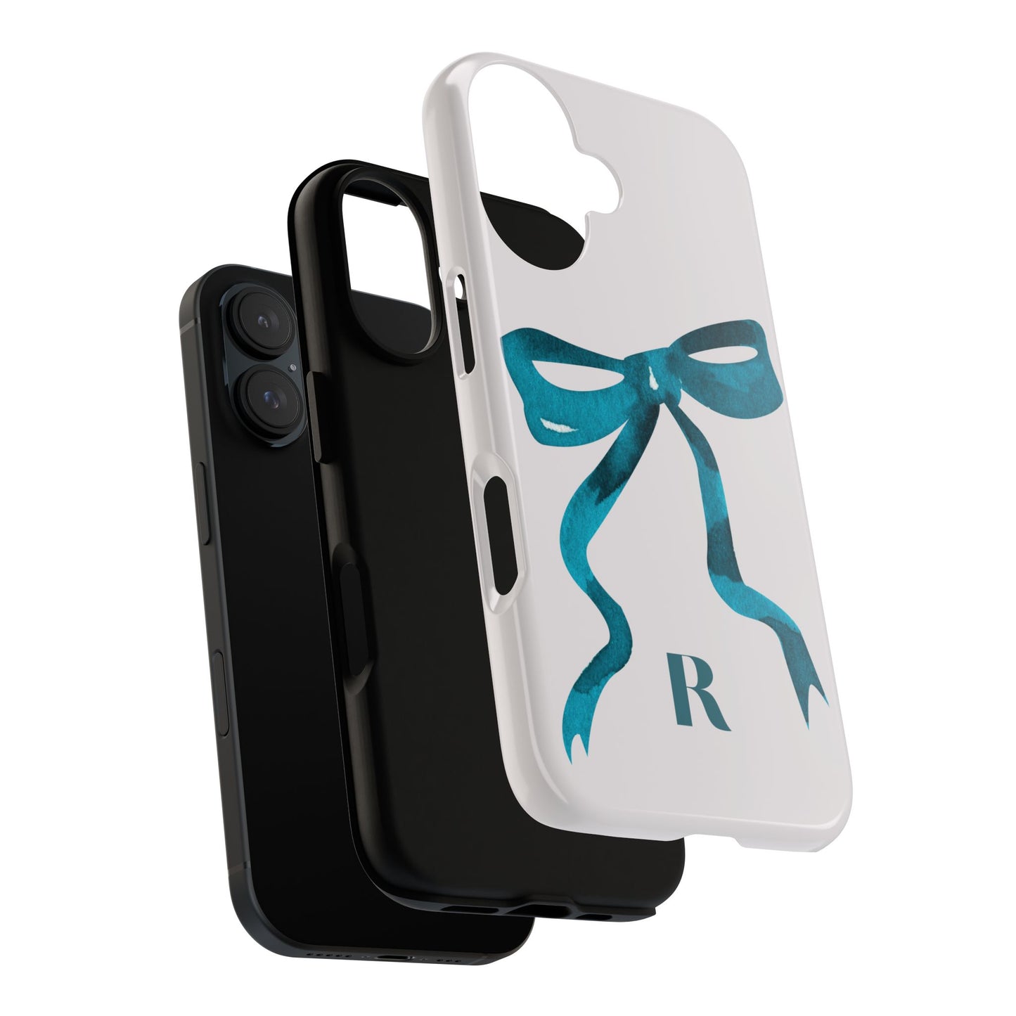 Blue Bow "R" iPhone Case