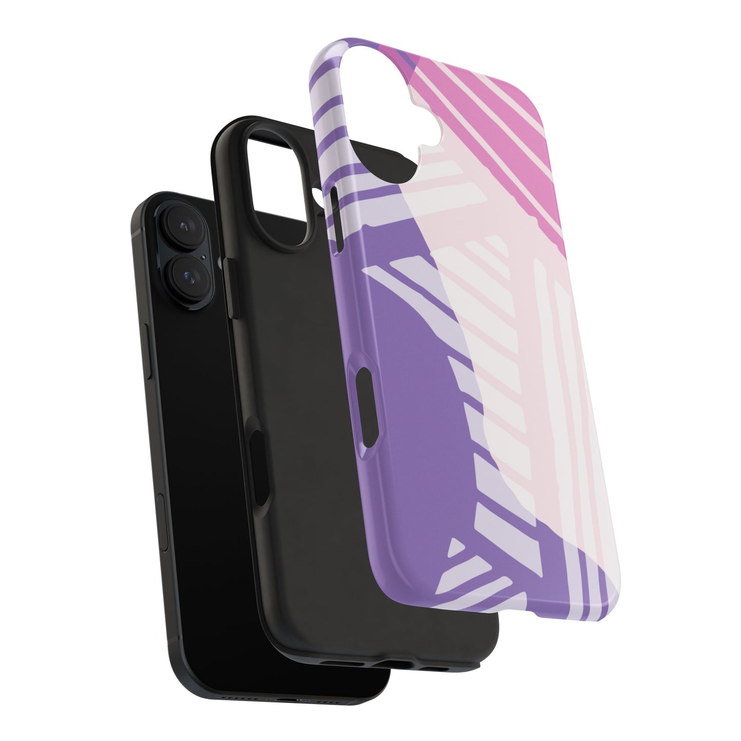 Coque iPhone violette et rose
