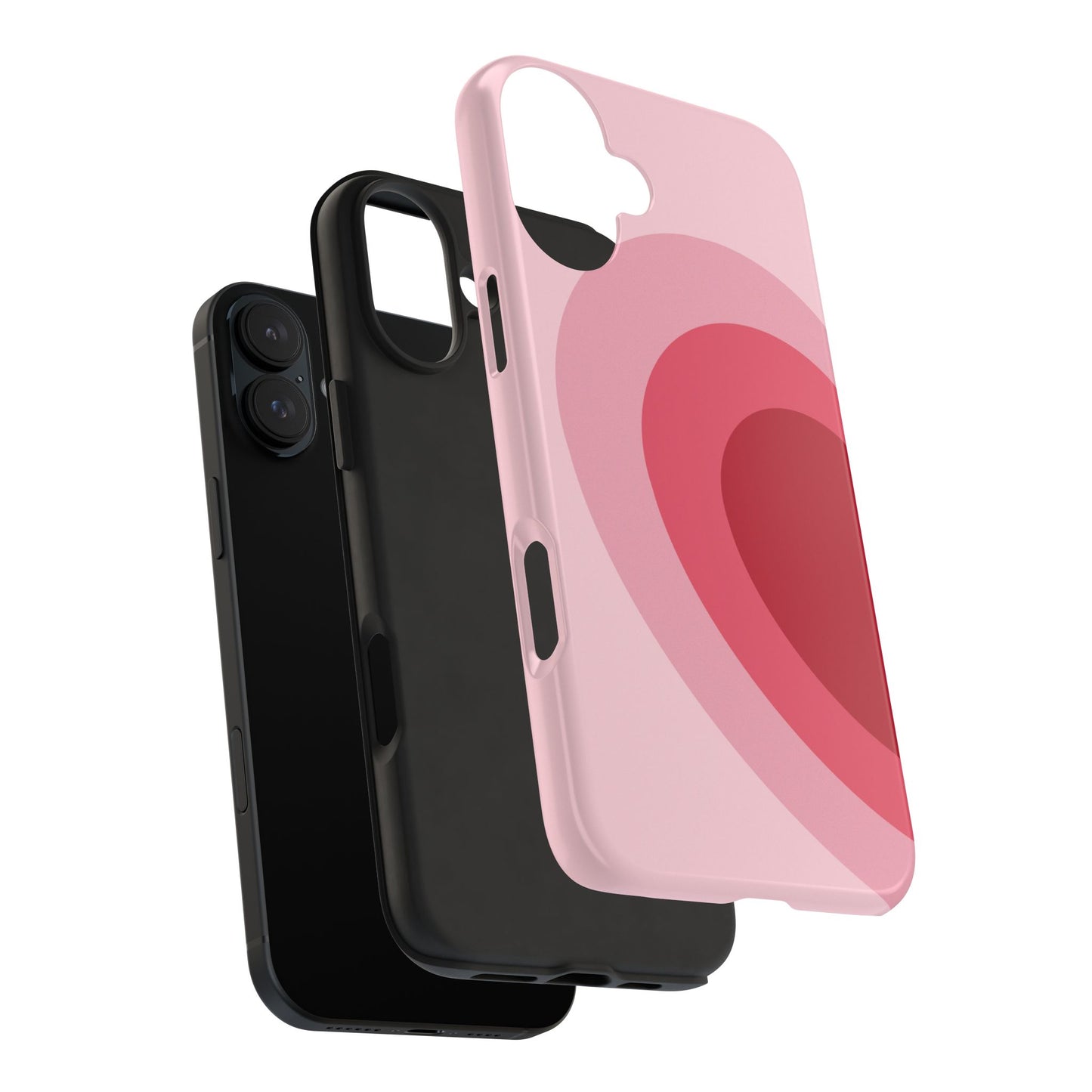 Half Heart Pink iPhone Case