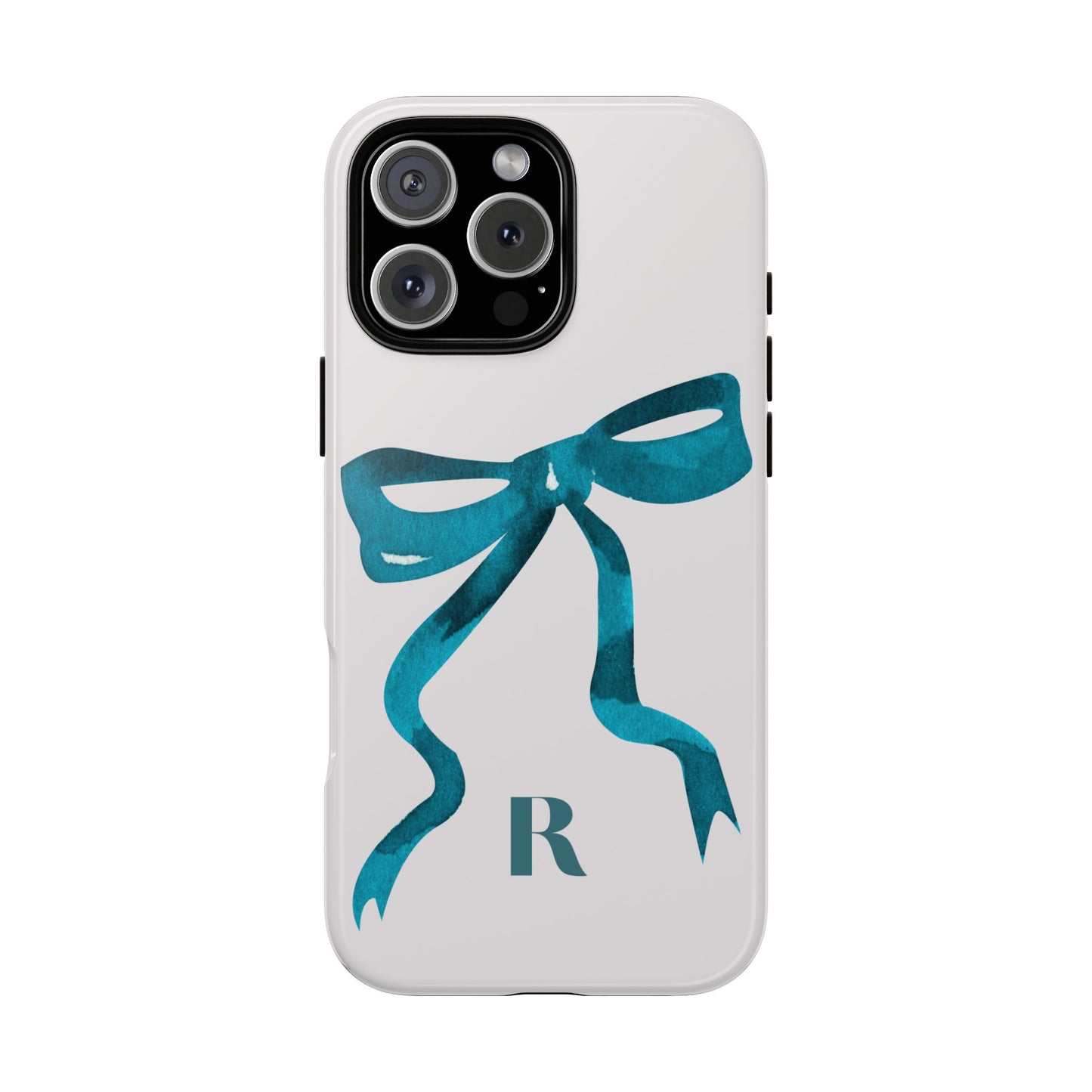 Blue Bow "R" iPhone Case