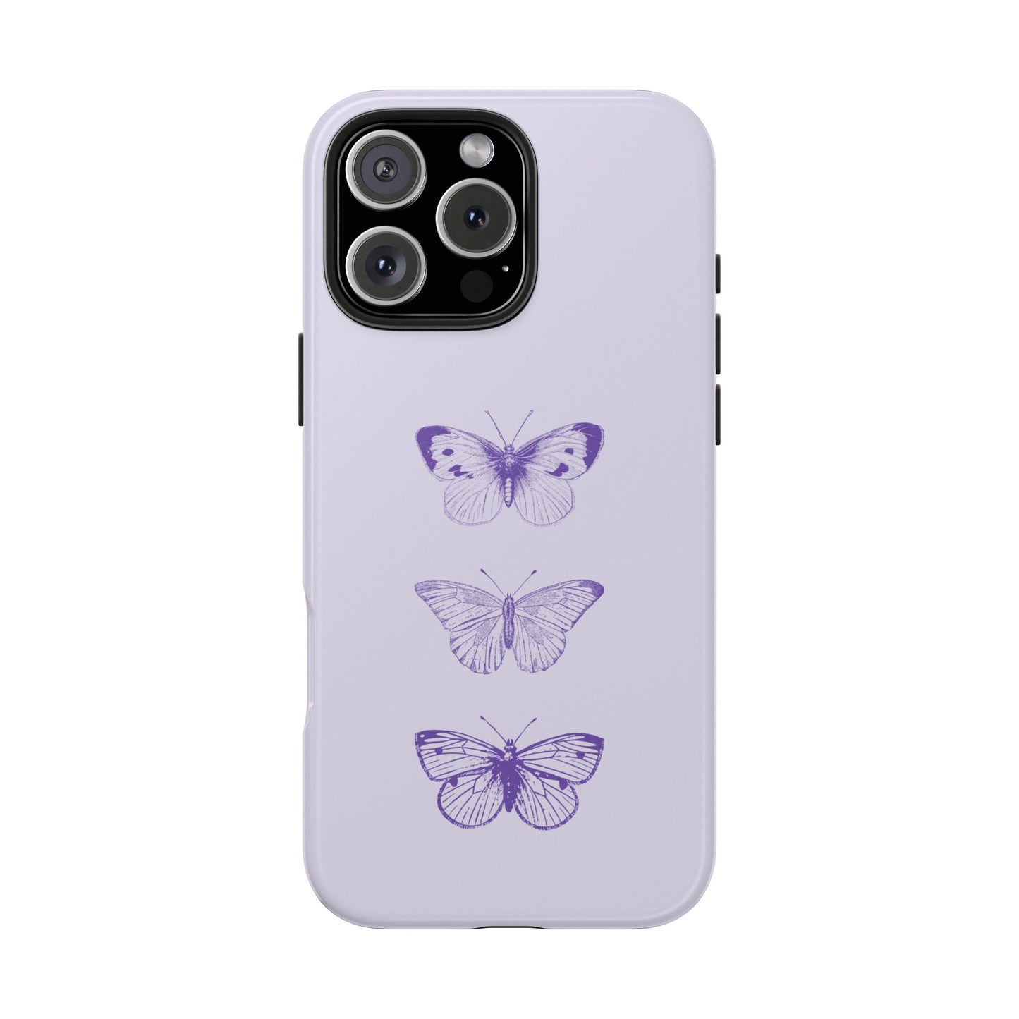 Funda para iPhone con diseño de mariposa morada