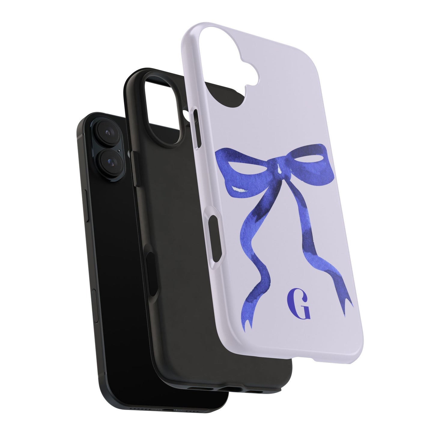 Blue Bow "G" iPhone Case