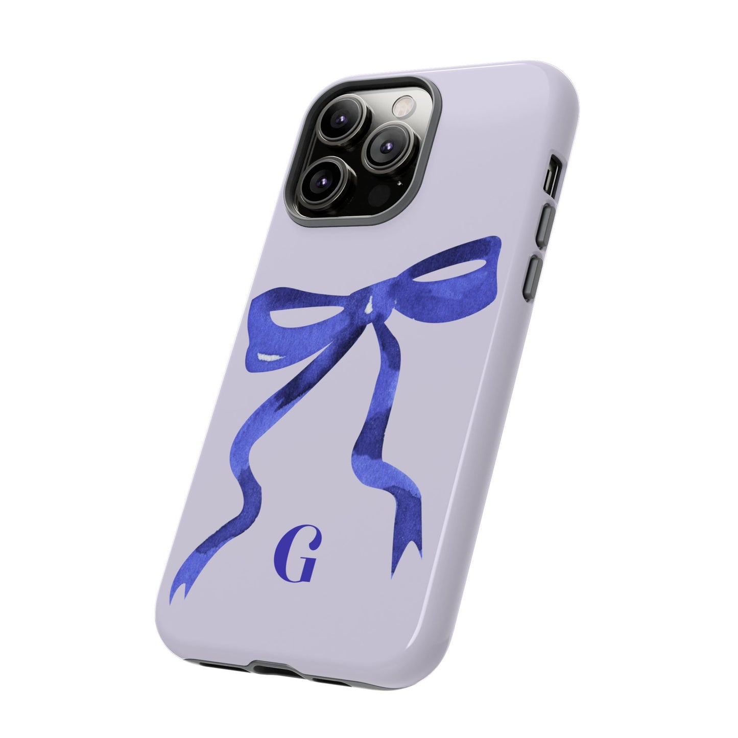 Blue Bow "G" iPhone Case