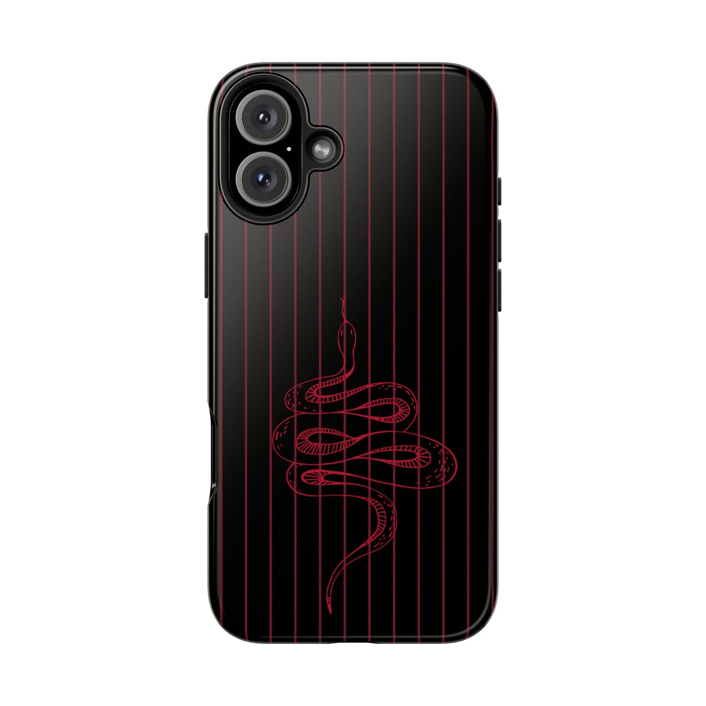 Funda para iPhone con diseño de serpiente roja y negra
