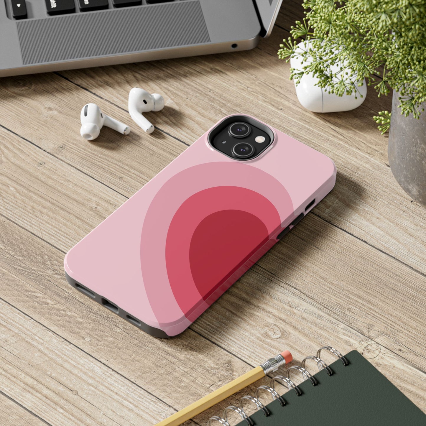 Half Heart Pink iPhone Case