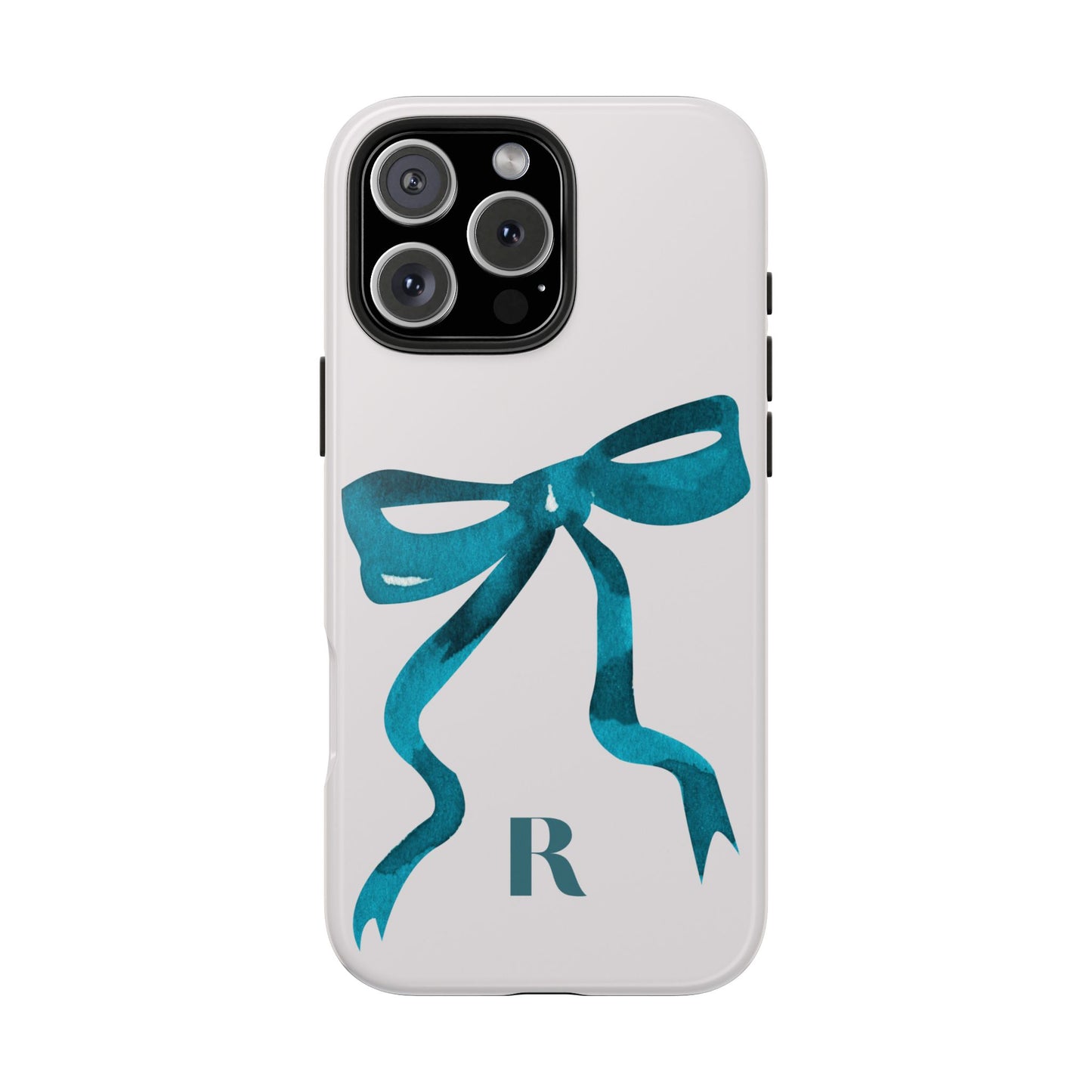 Blue Bow "R" iPhone Case