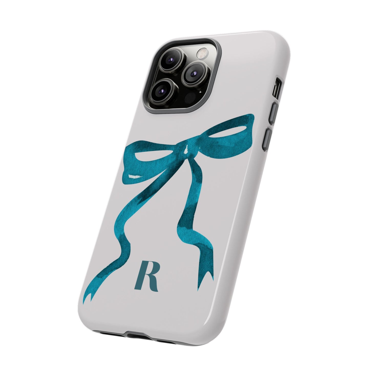 Blue Bow "R" iPhone Case