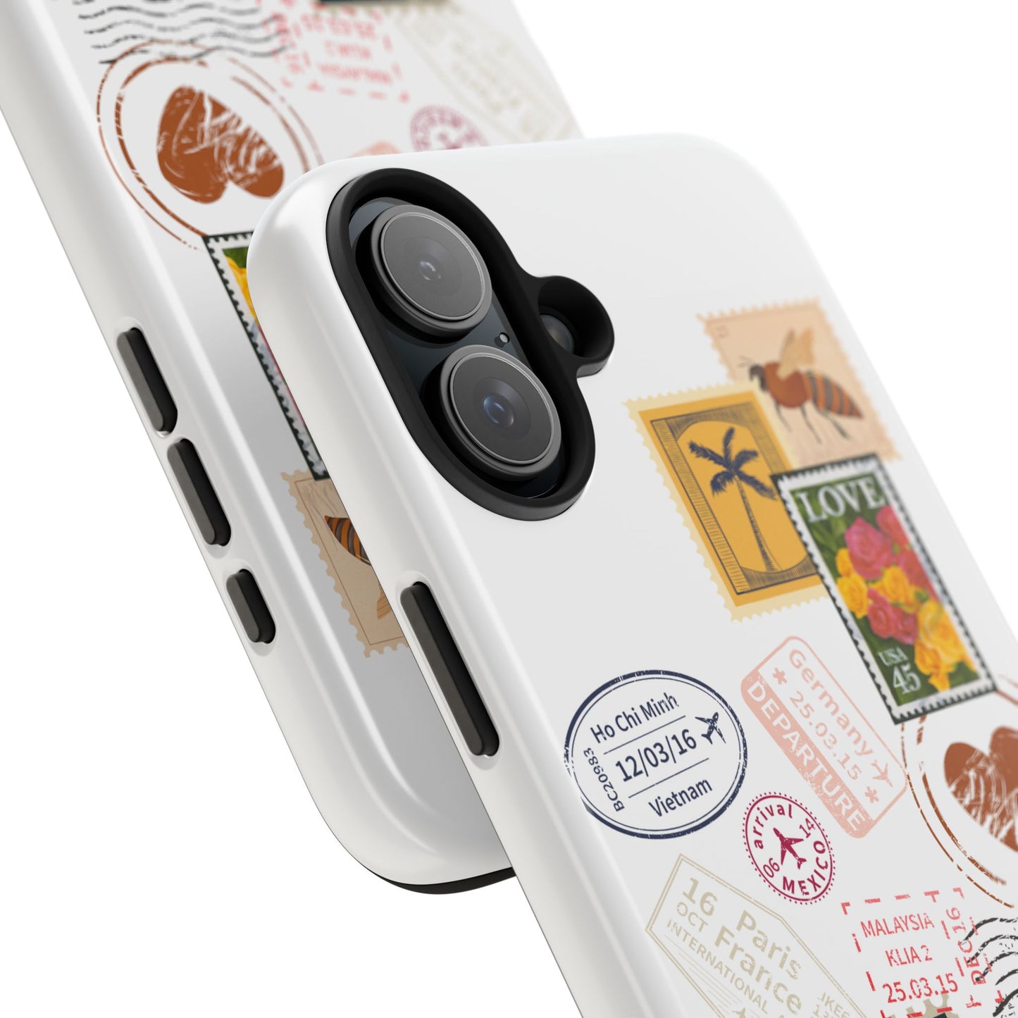 Love Letter Stamps White iPhone Case