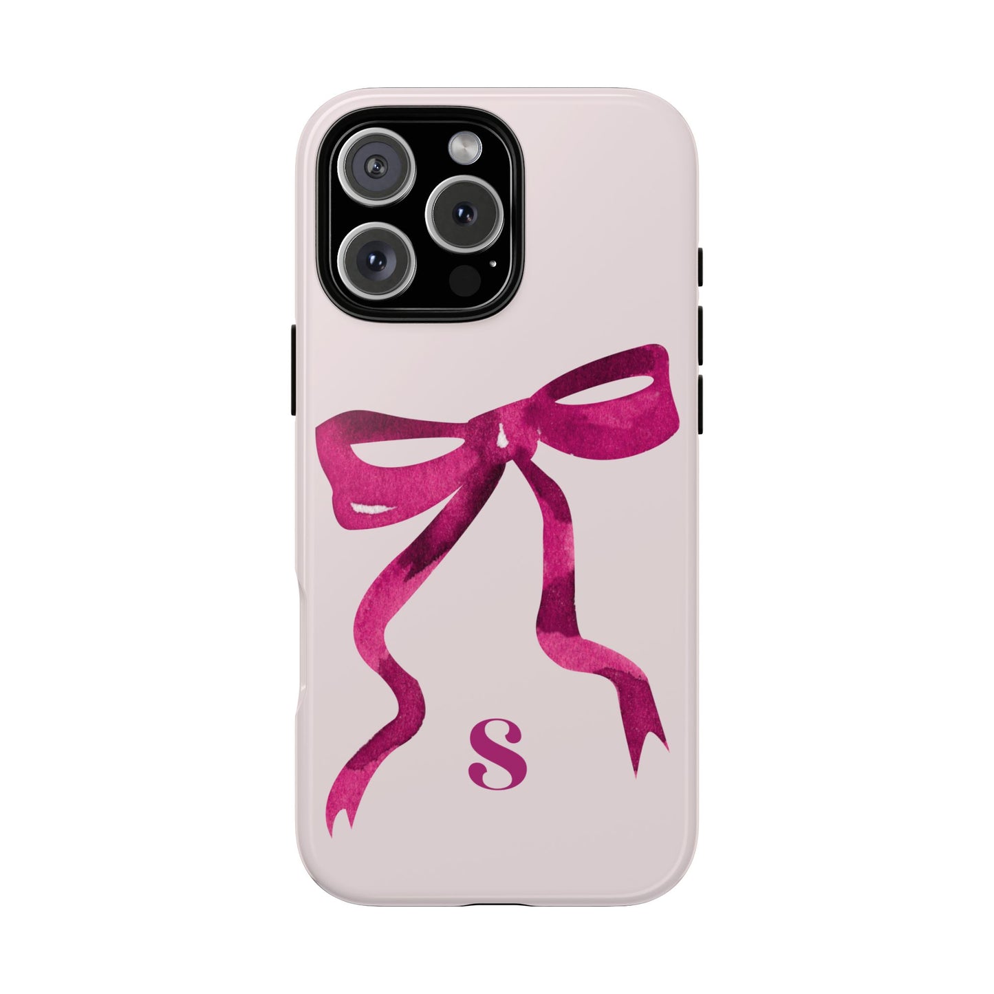 Pink Bow "S" iPhone Case