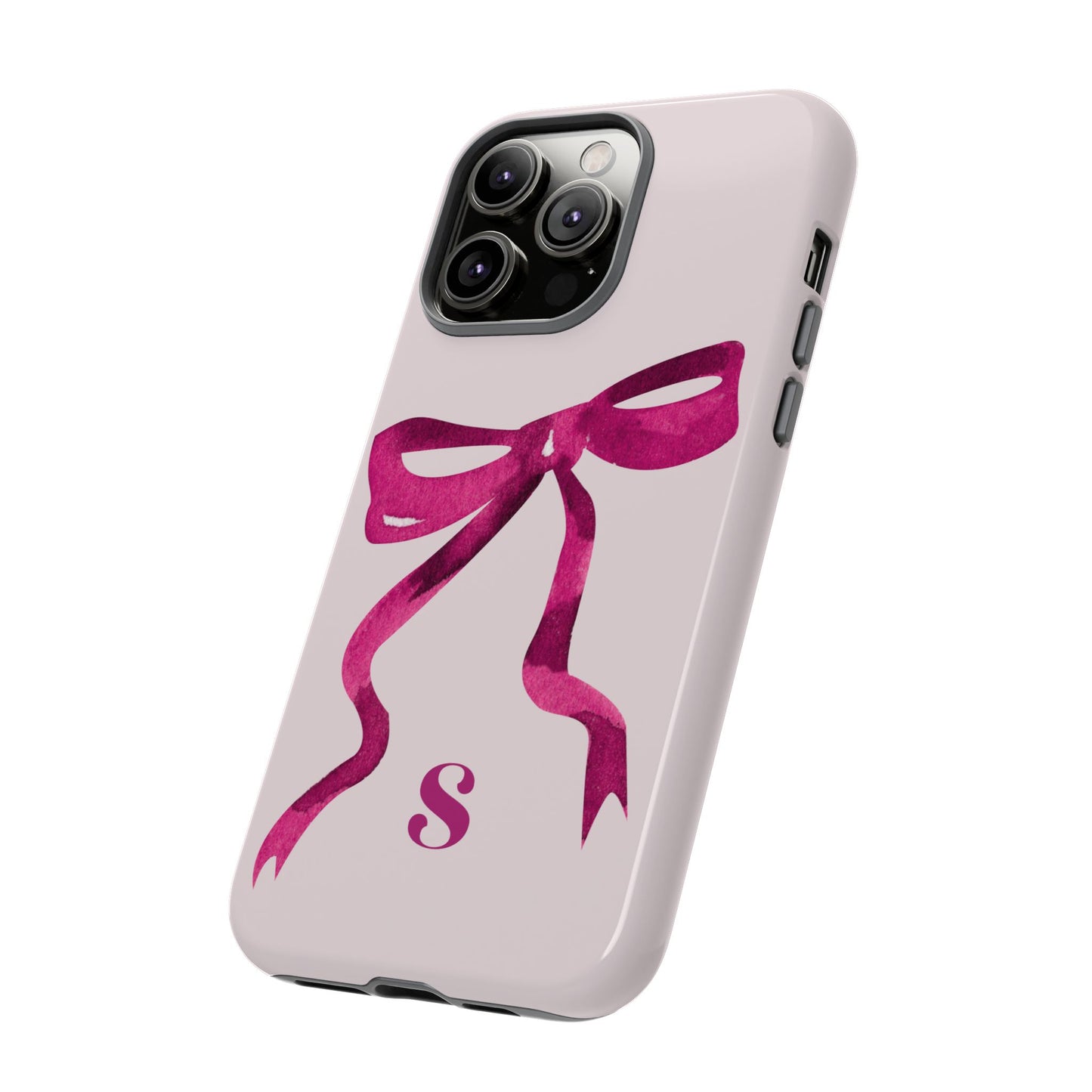 Pink Bow "S" iPhone Case