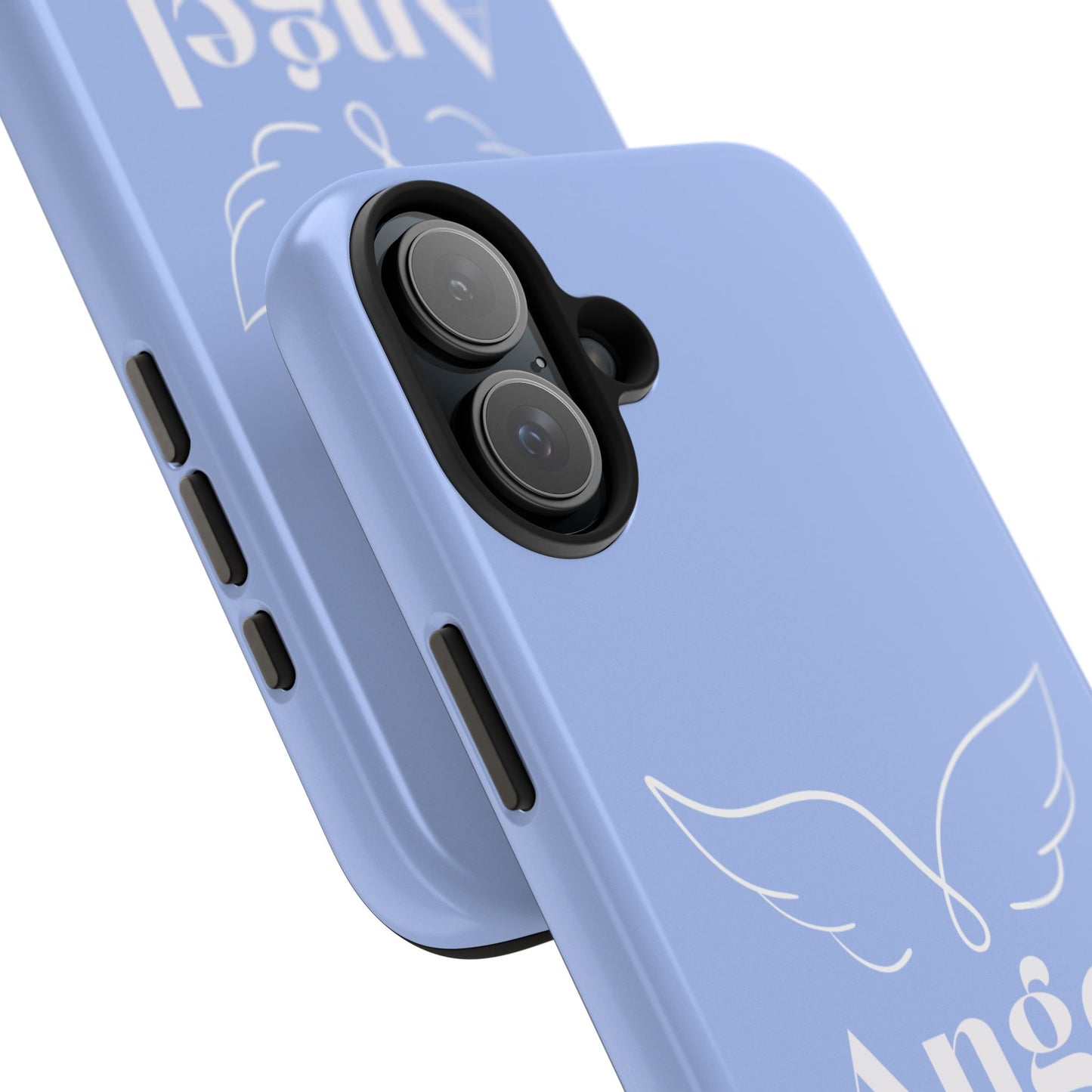 Funda para iPhone con diseño de ángel bebé en color azul