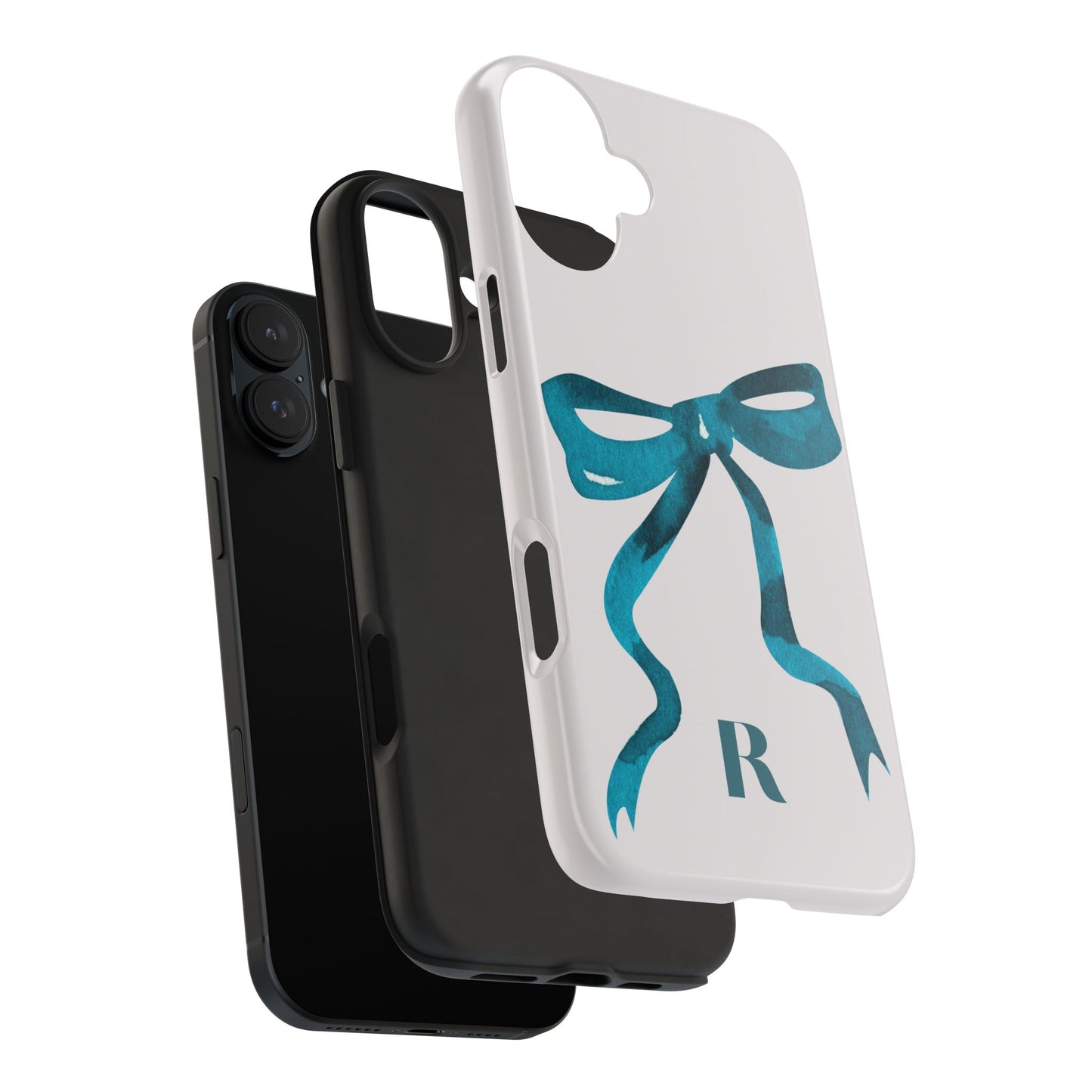 Blue Bow "R" iPhone Case