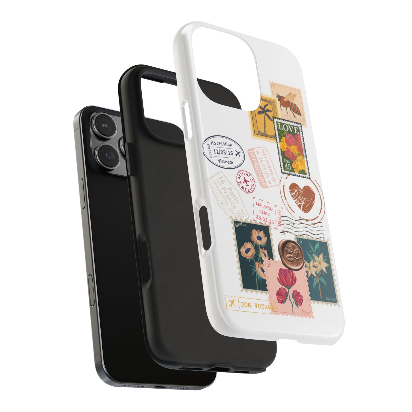 Love Letter Stamps White iPhone Case