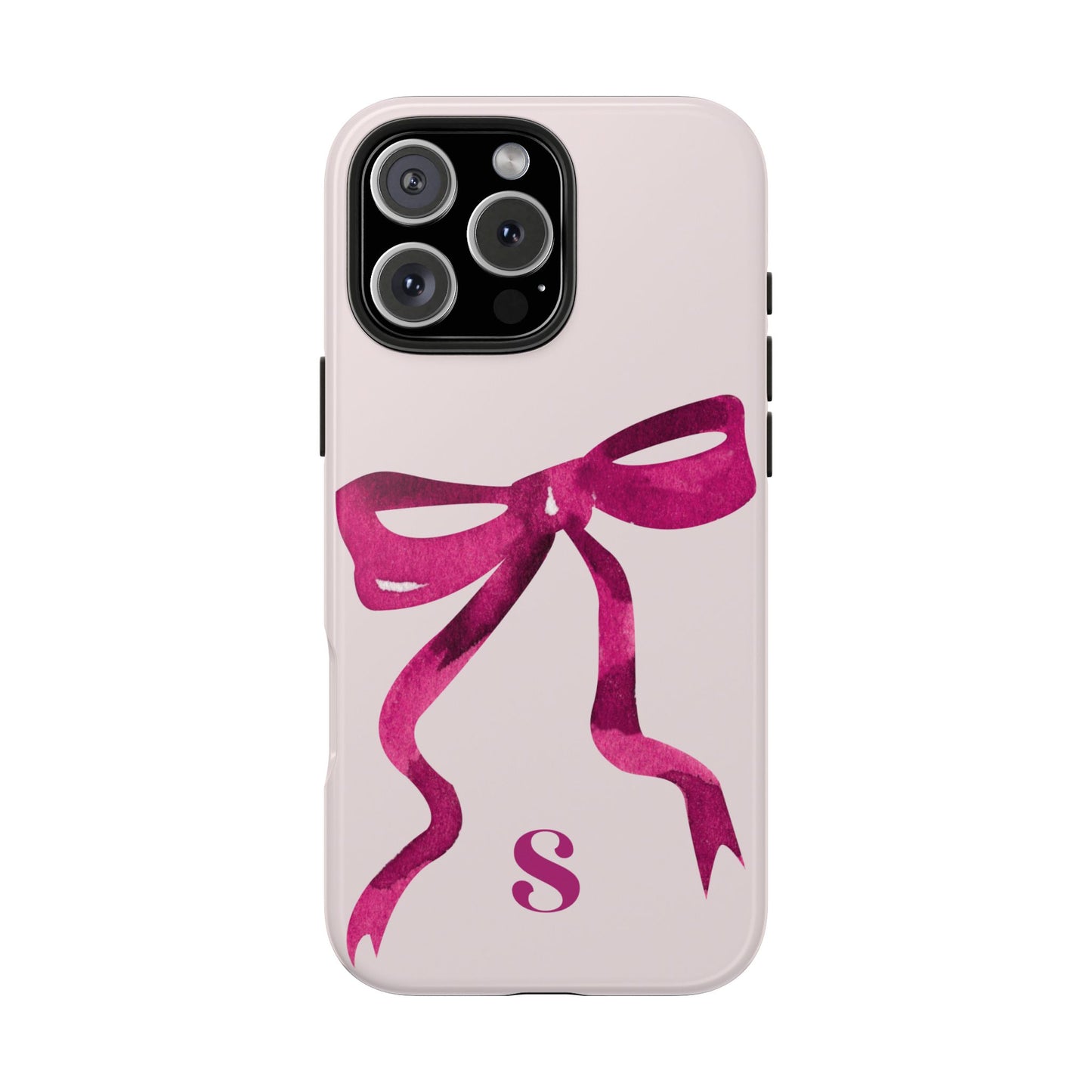 Pink Bow "S" iPhone Case