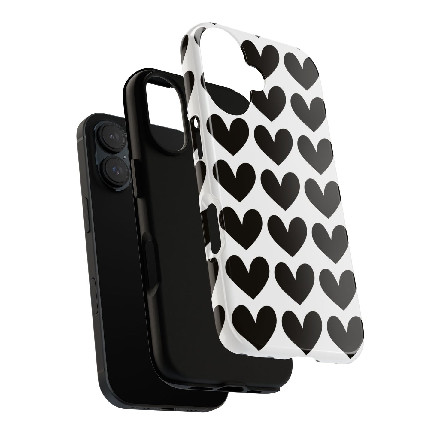 Black Hearts iPhone Case