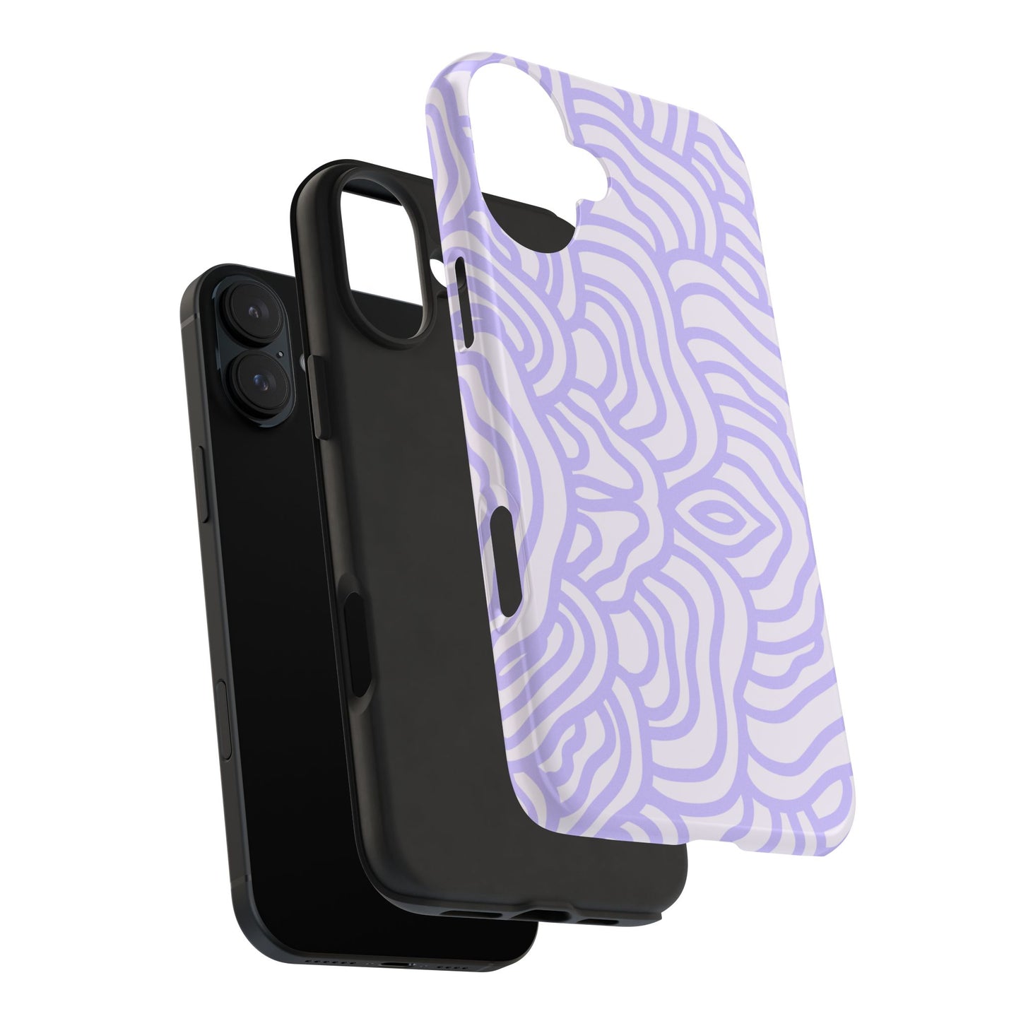 Purple Lines iPhone Case
