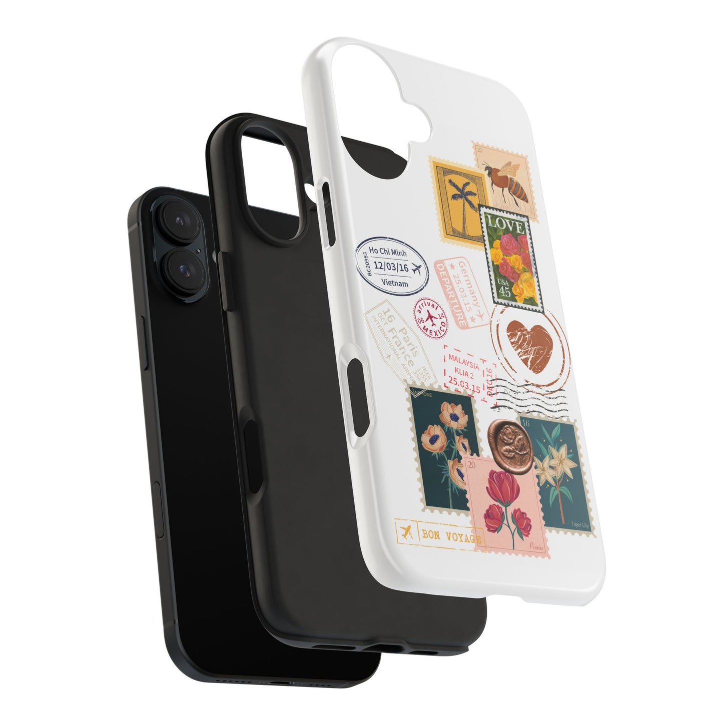 Love Letter Stamps White iPhone Case