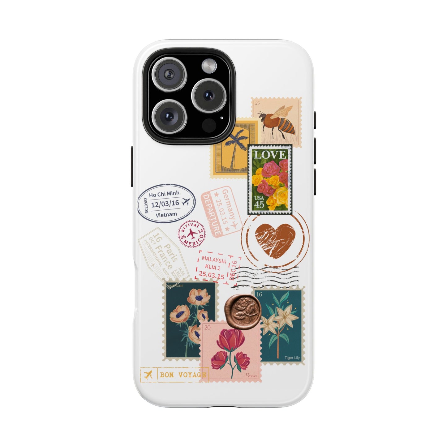 Love Letter Stamps White iPhone Case