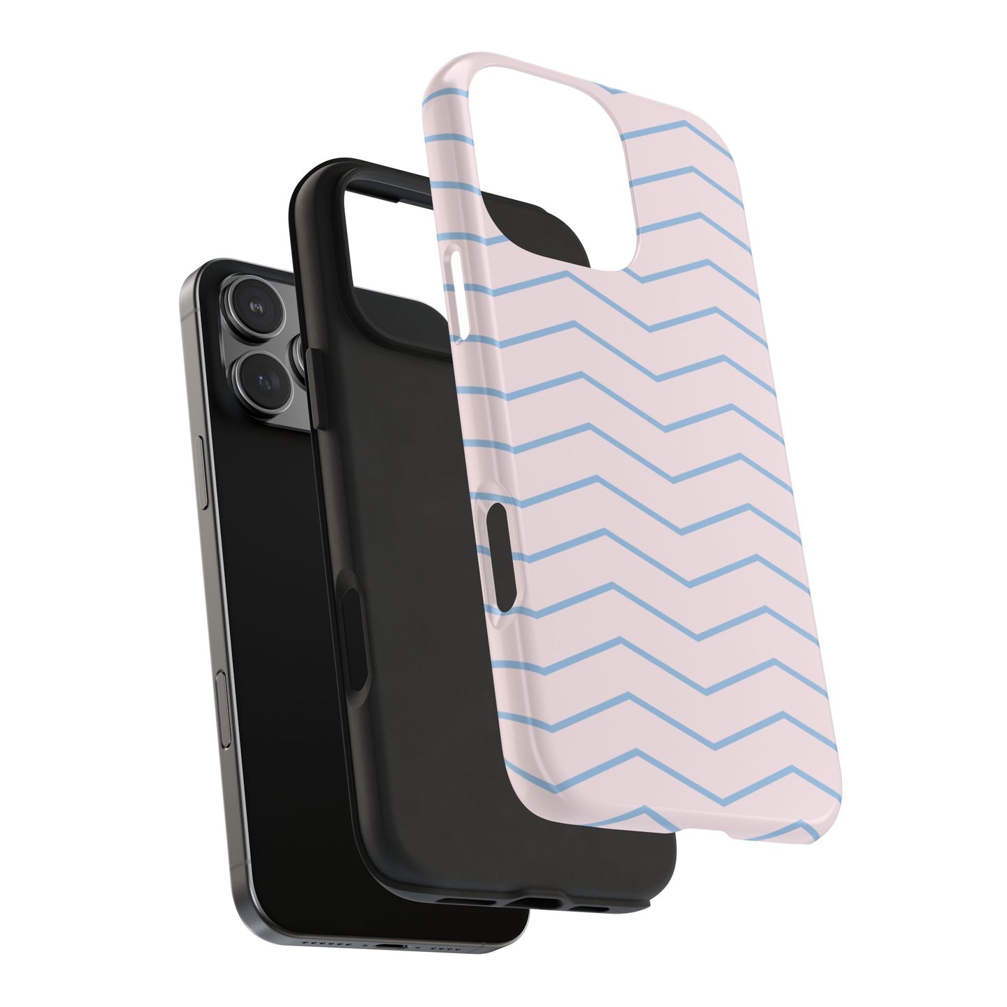 Funda para iPhone con gráfico rosa y azul