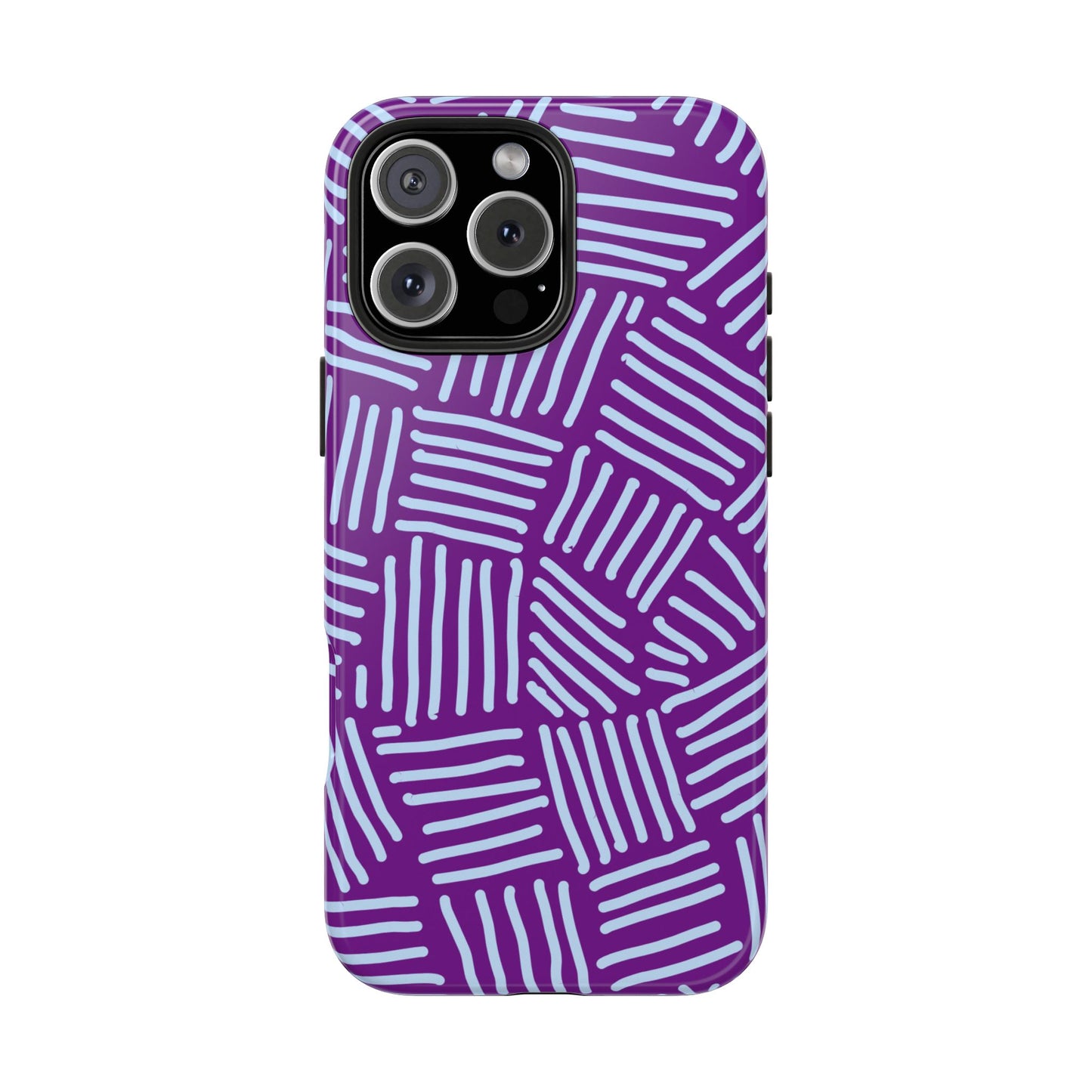 Funda para iPhone con rayas infinitas en color morado