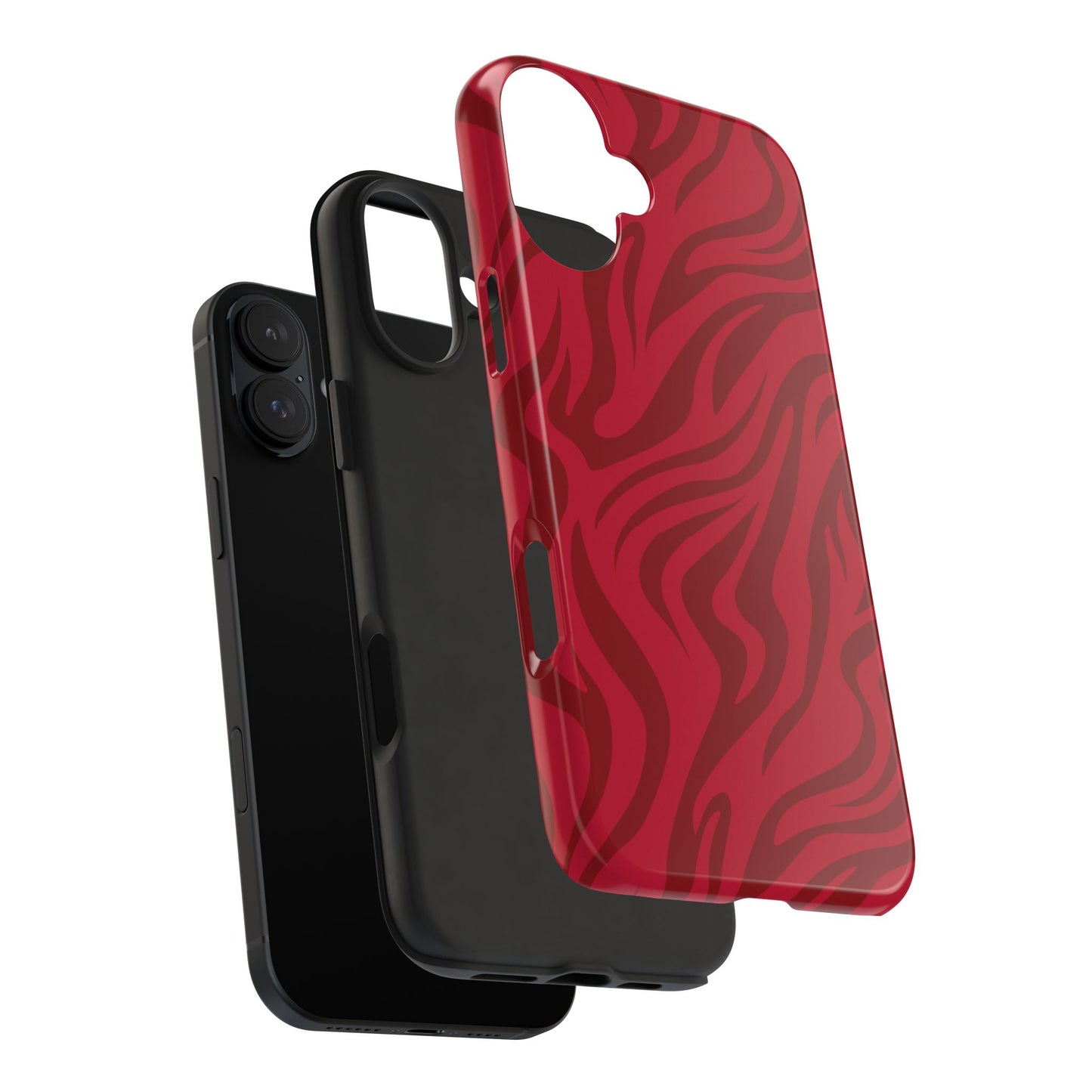 Coque iPhone rouge feu