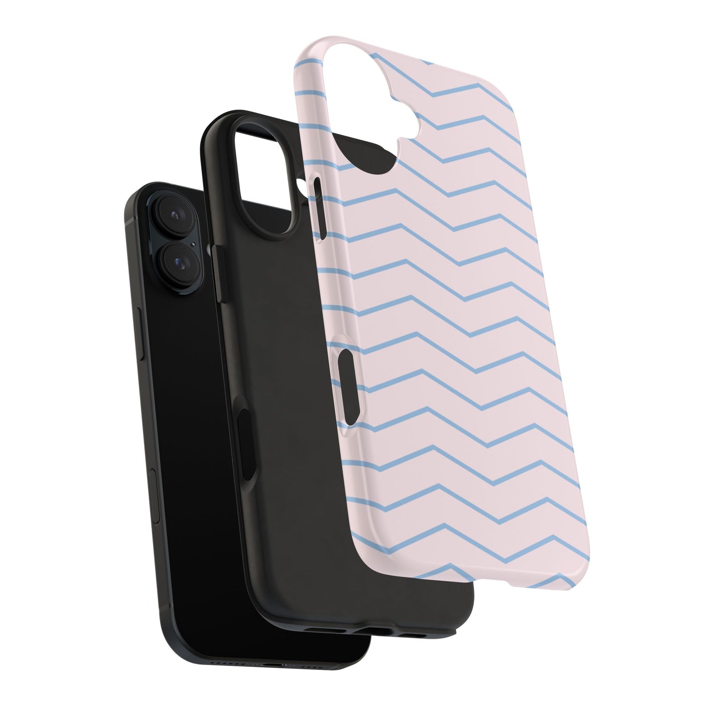 Funda para iPhone con gráfico rosa y azul