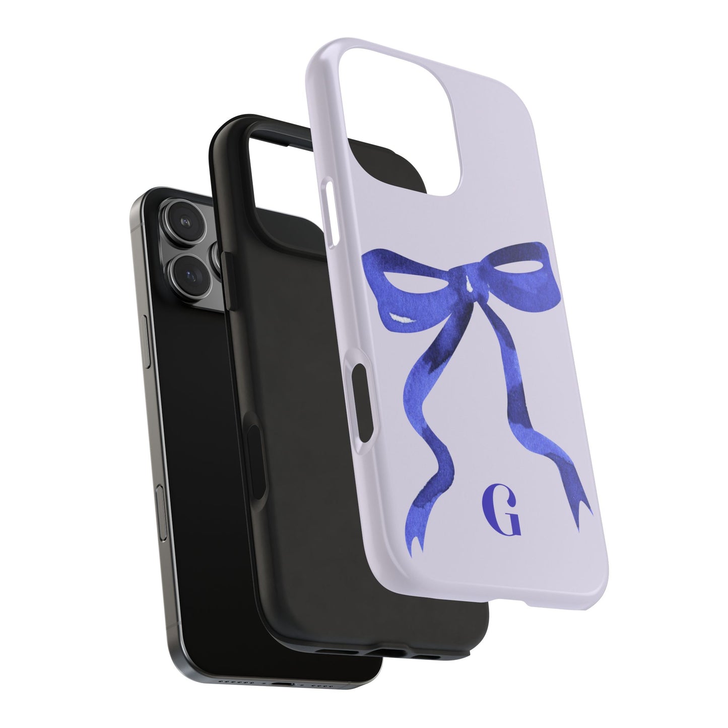 Blue Bow "G" iPhone Case