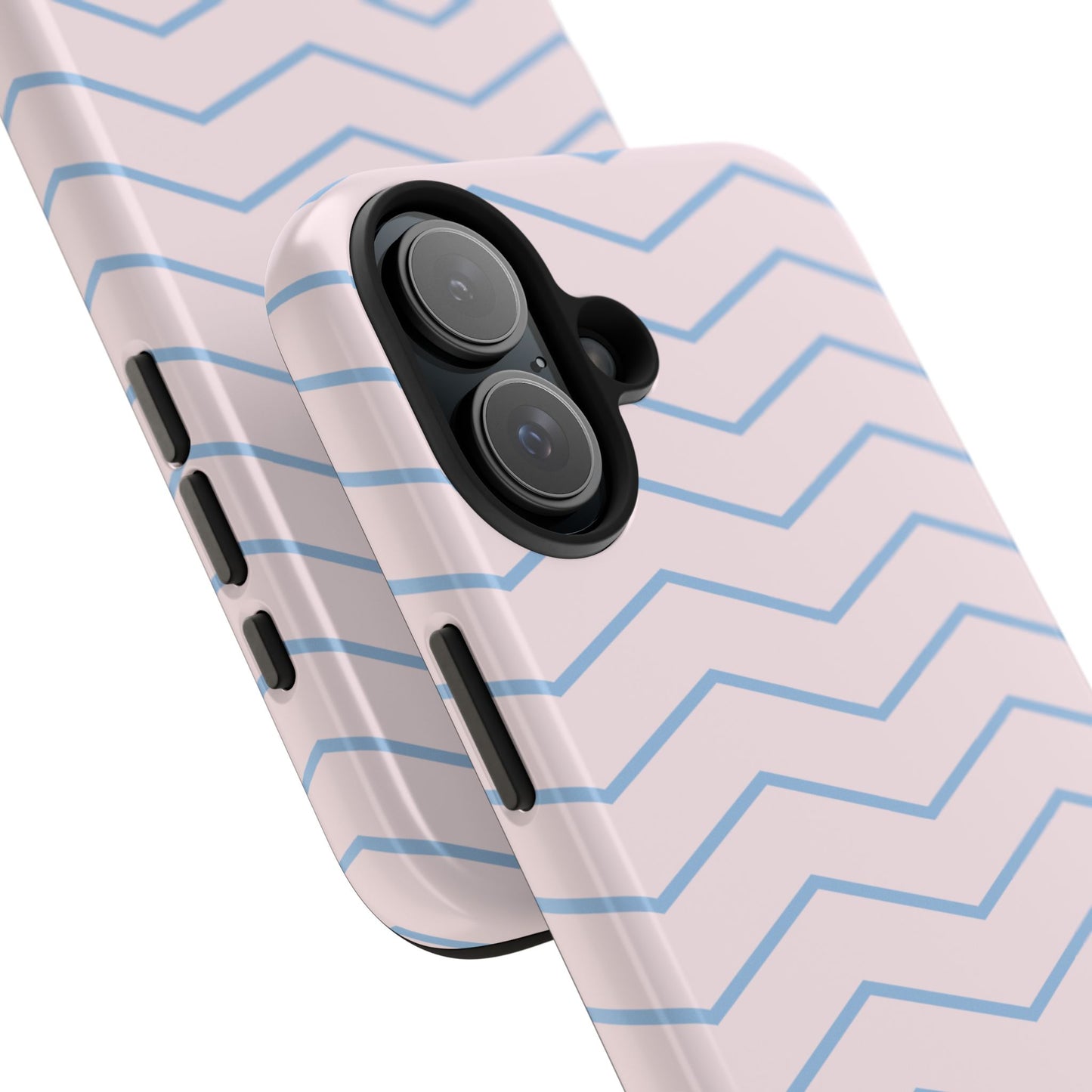 Funda para iPhone con gráfico rosa y azul