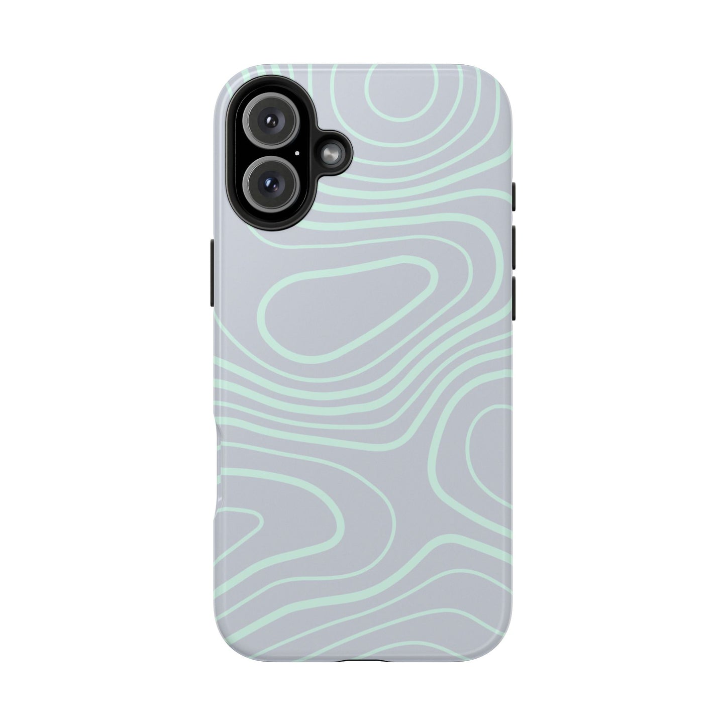 Funda para iPhone con líneas finas en color menta