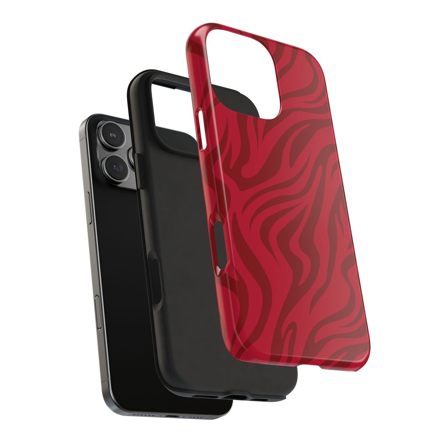 Coque iPhone rouge feu